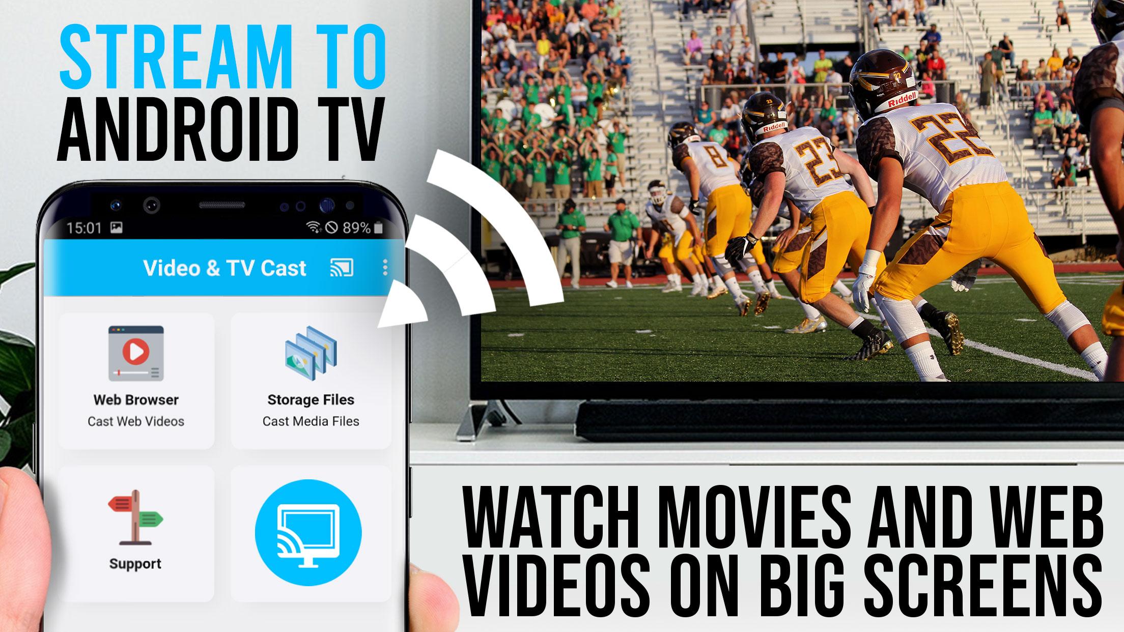 اسکرین شات 1 برنامه TV Cast for Android TV