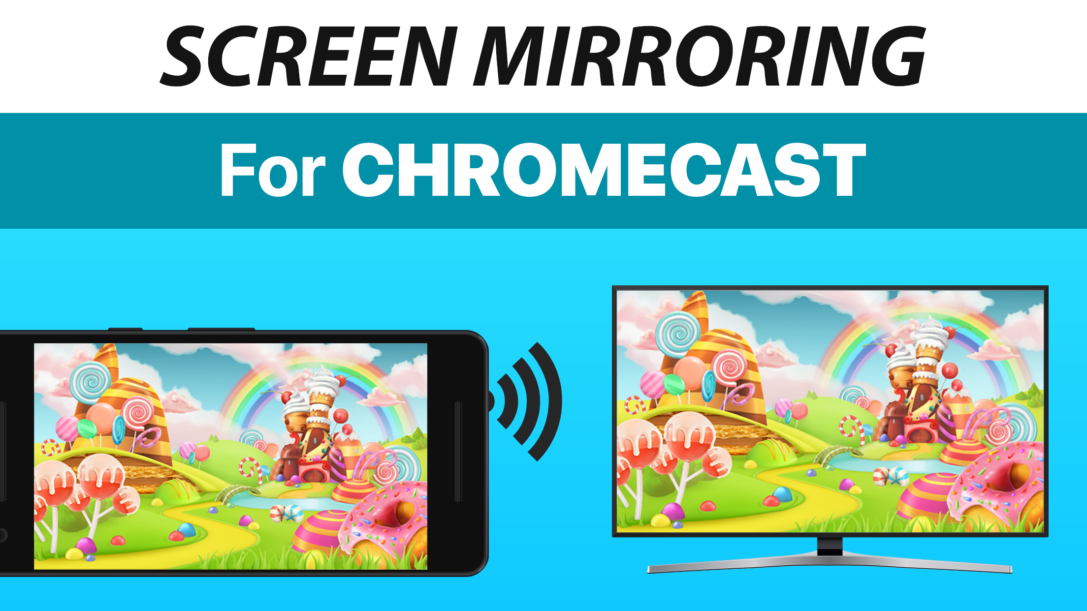 اسکرین شات 1 برنامه Screen Mirroring to Chromecast
