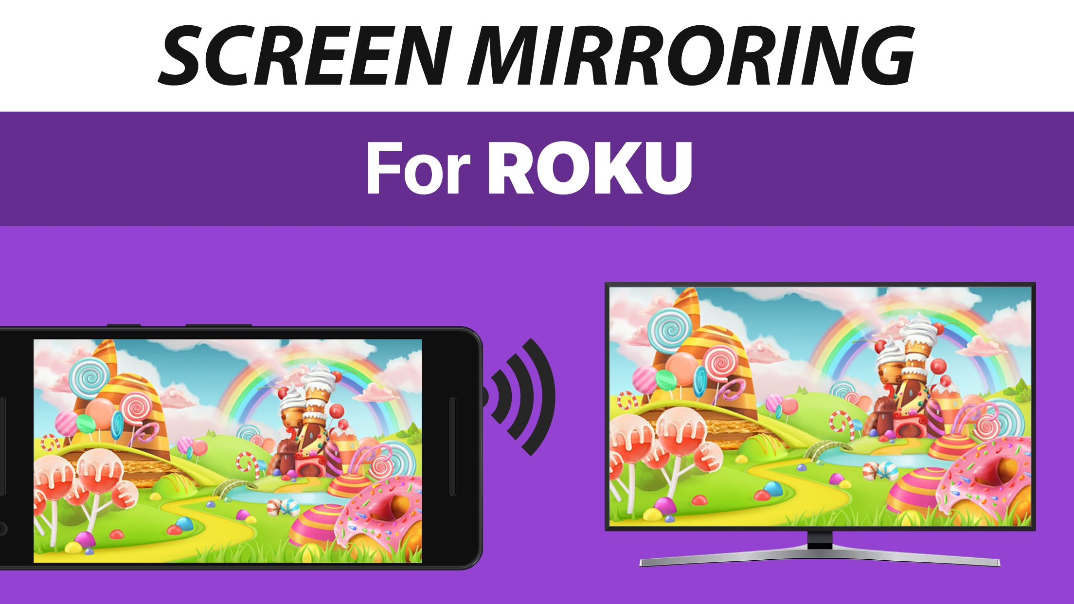 اسکرین شات 1 برنامه Screen Mirroring for Roku