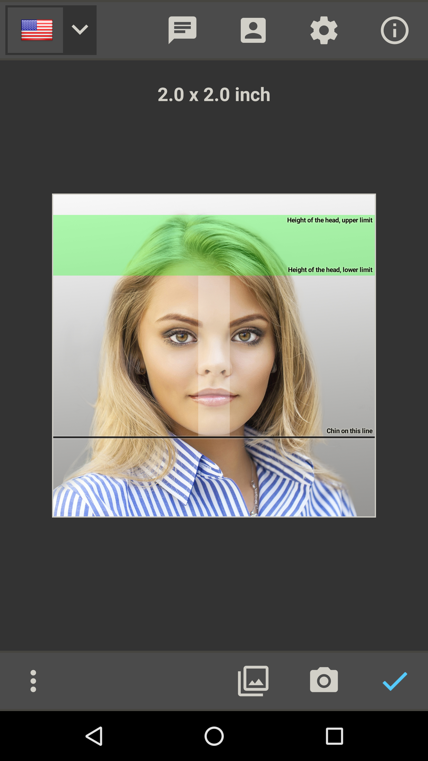 اسکرین شات 1 برنامه Passport Photo - ID Photo