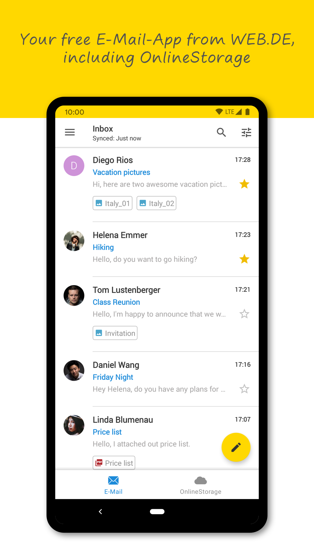 اسکرین شات 1 برنامه WEB.DE Mail & Cloud