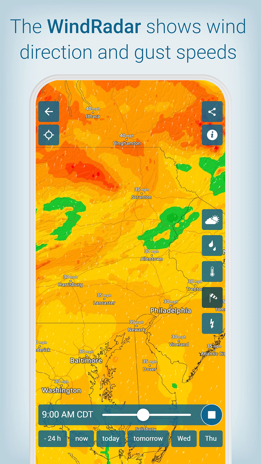 اسکرین شات 6 برنامه Weather & Radar - Storm radar