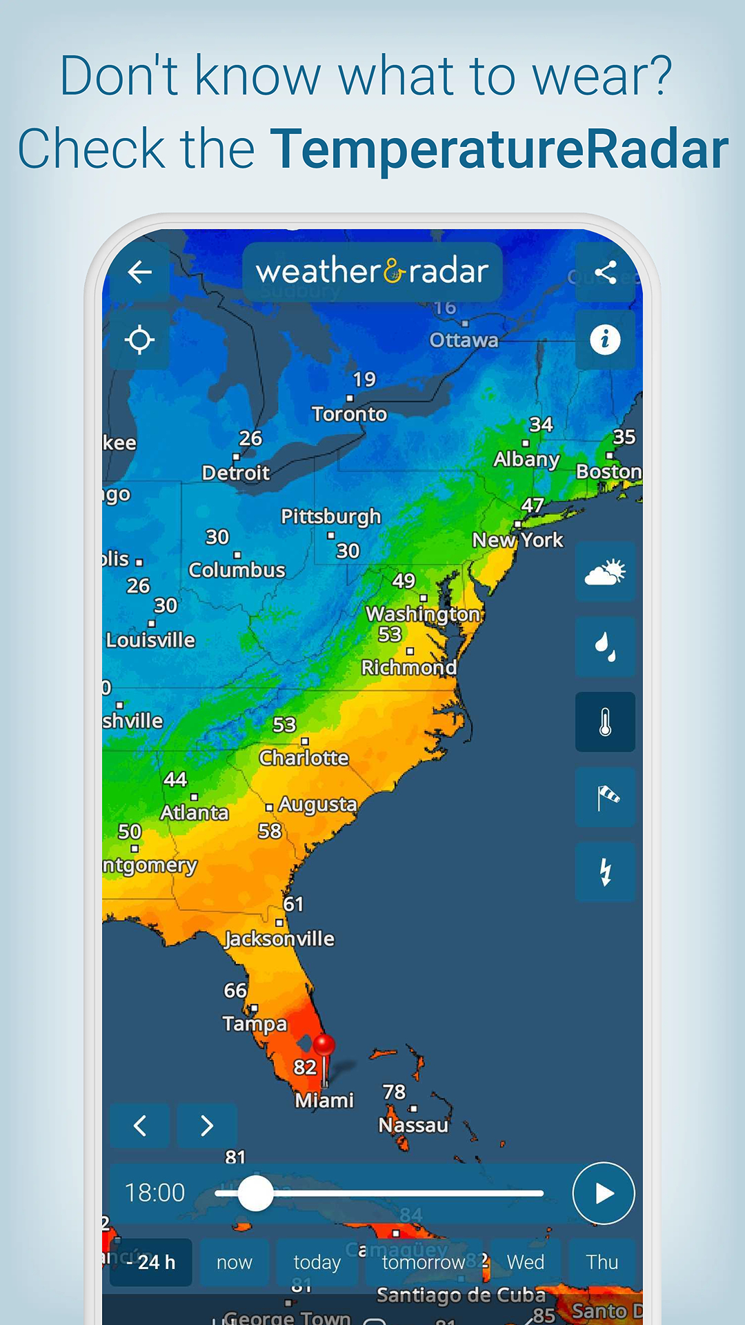 اسکرین شات 3 برنامه Weather & Radar - Storm radar
