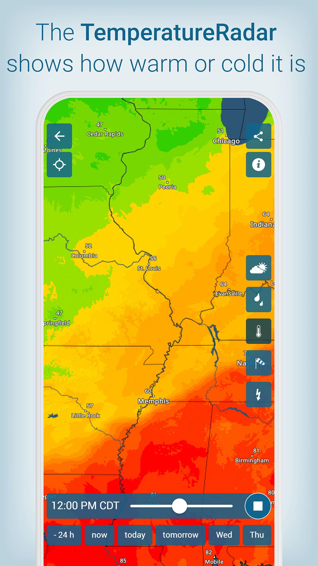 اسکرین شات 3 برنامه Weather & Radar - Storm radar