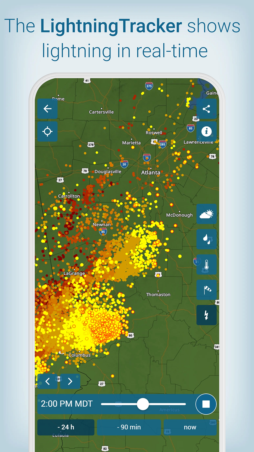 اسکرین شات 5 برنامه Weather & Radar - Storm radar