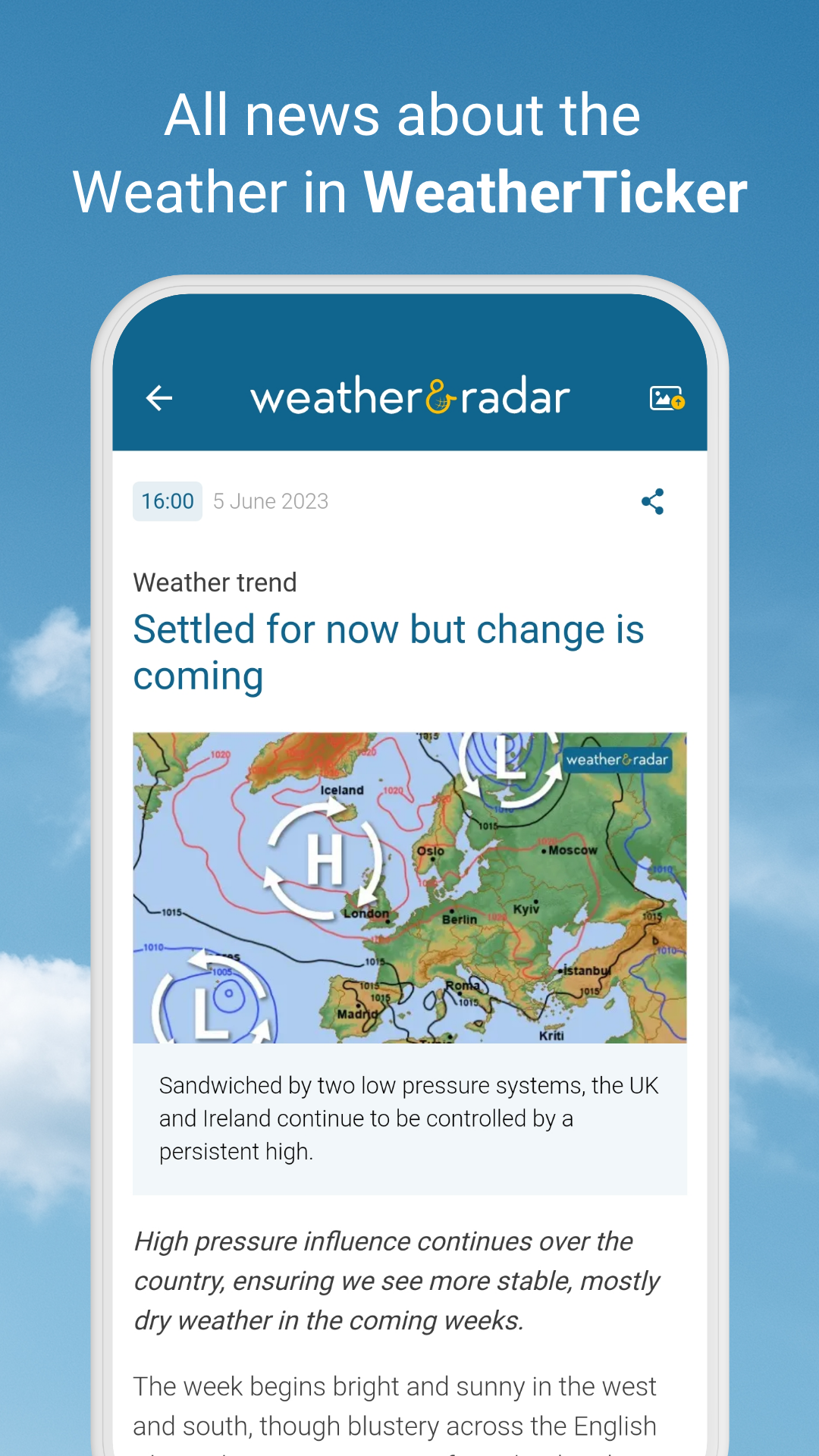 اسکرین شات 5 برنامه Weather & Radar - Storm radar