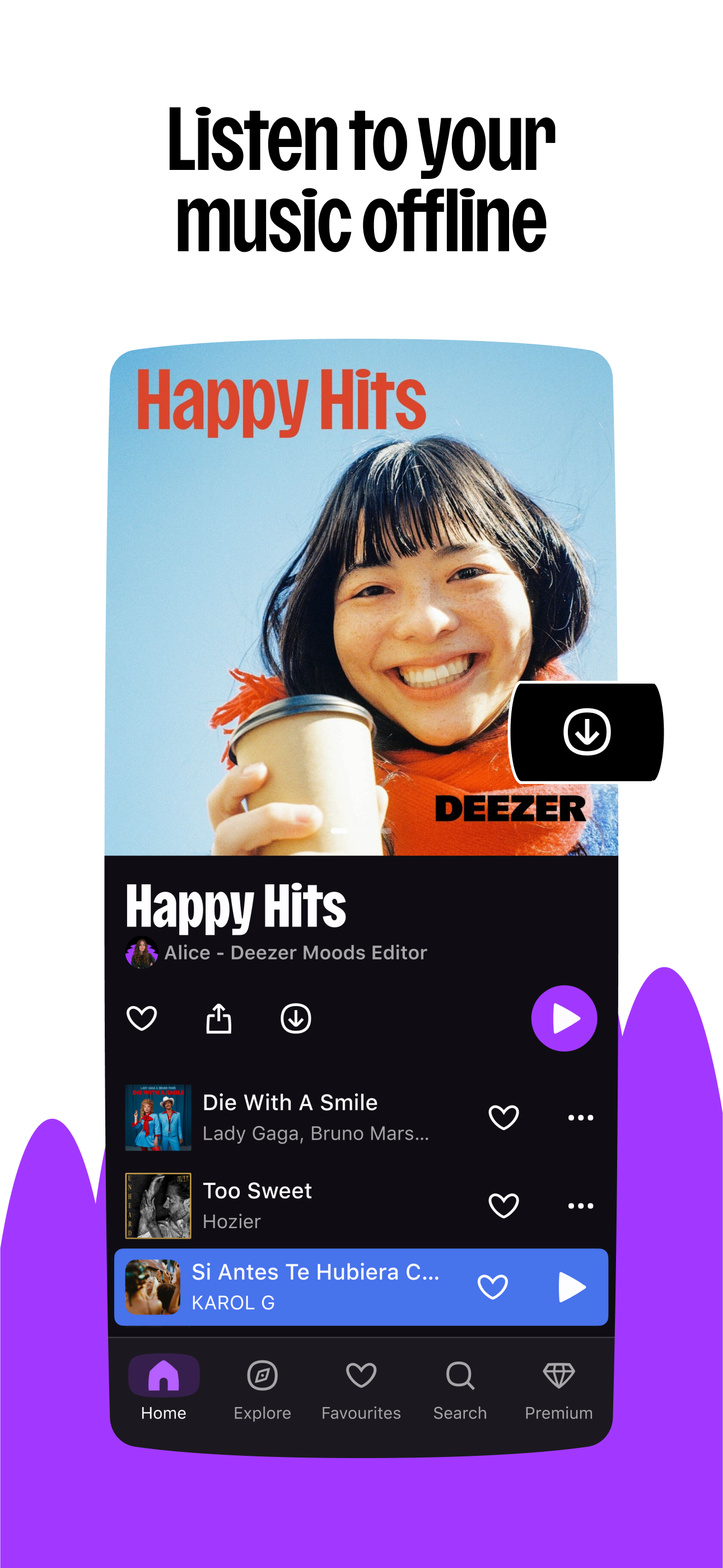 اسکرین شات 4 برنامه Deezer: Music & Podcast Player