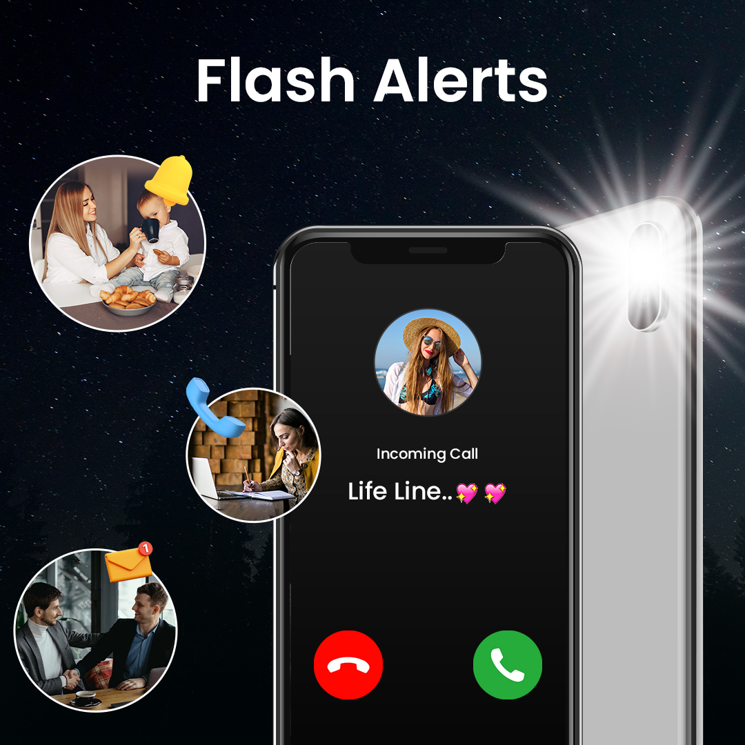 اسکرین شات 1 برنامه Flashlight - Flash Alert App