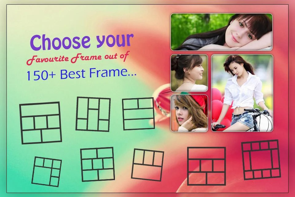 اسکرین شات 2 برنامه Photo Collage Maker – PicGrid