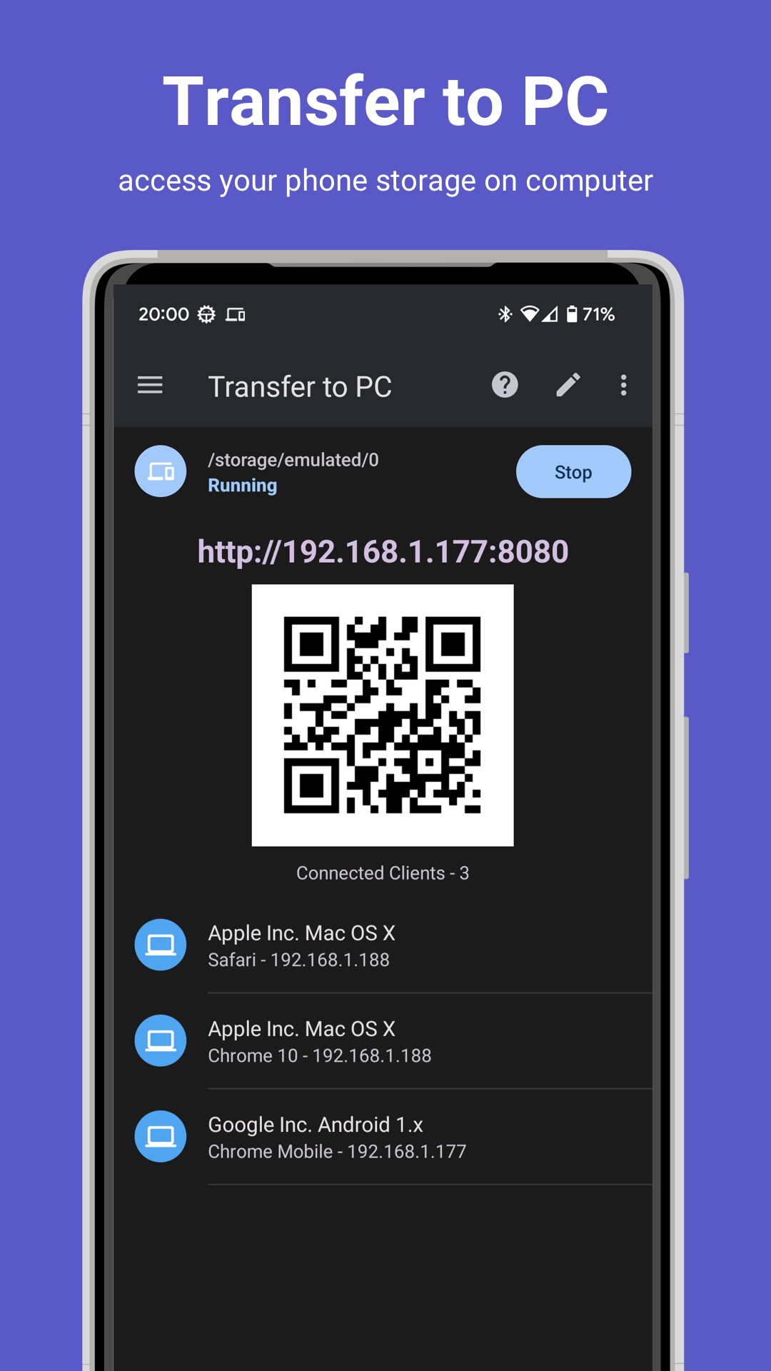 اسکرین شات 5 برنامه AnExplorer Share File Transfer