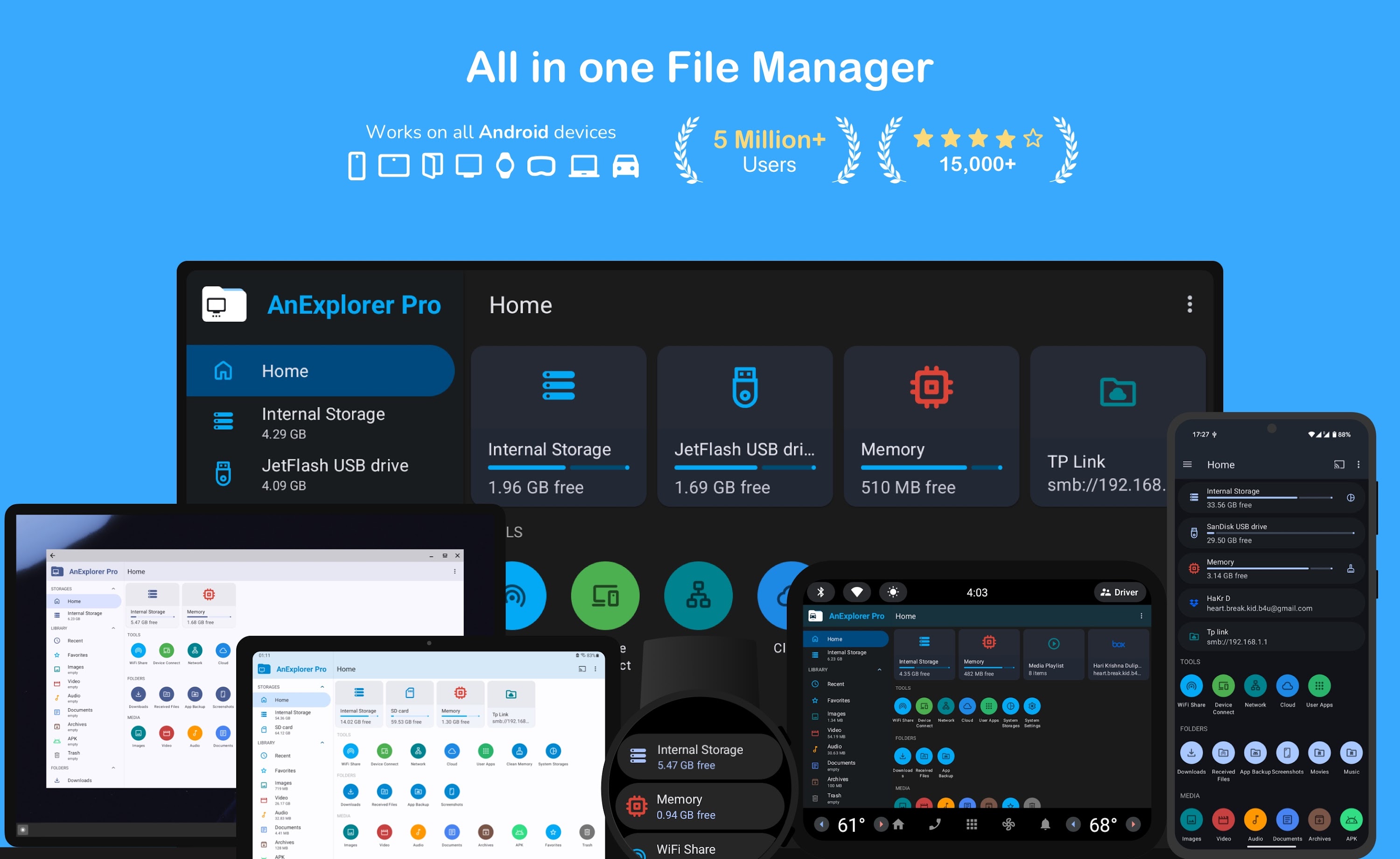 اسکرین شات 1 برنامه AnExplorer Share File Manager