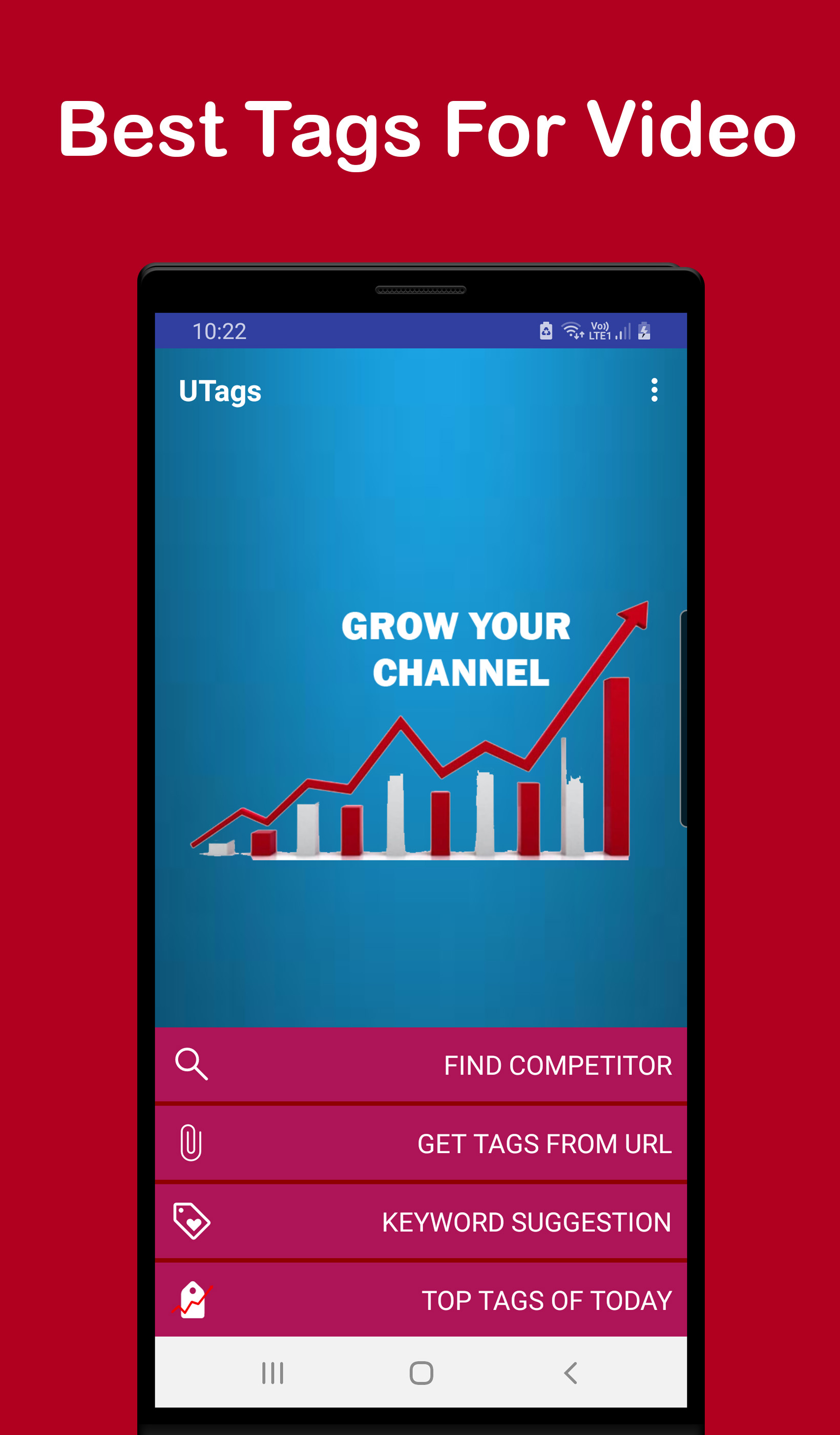 اسکرین شات 1 برنامه UTags - Tags For Video