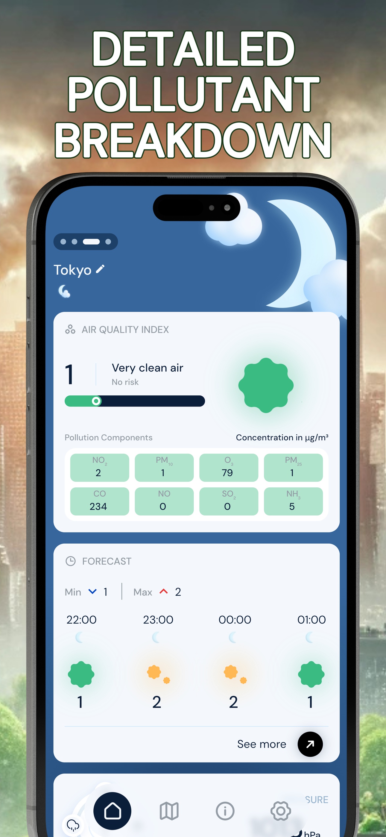 اسکرین شات 2 برنامه Air Quality Widget