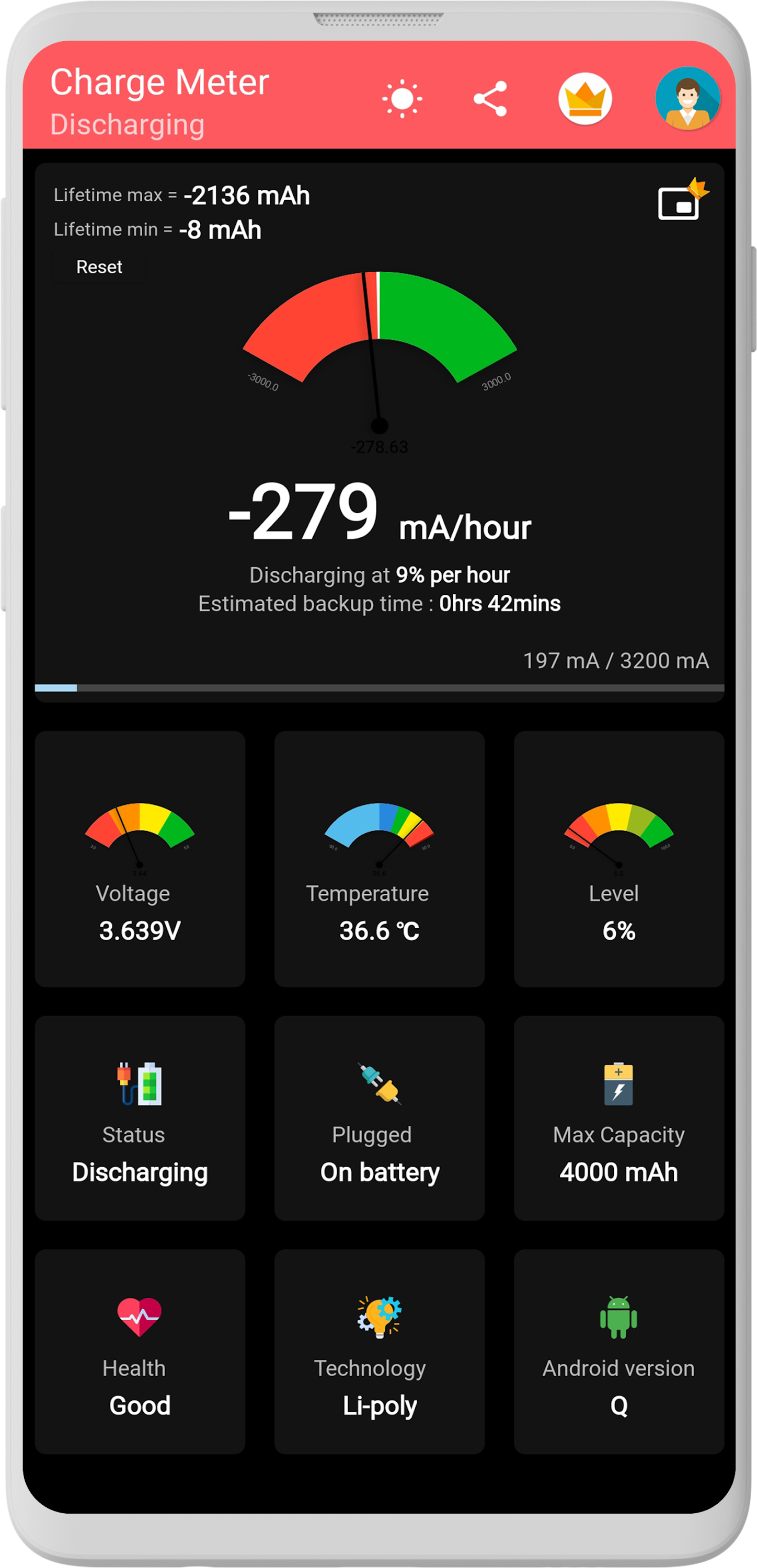 اسکرین شات 4 برنامه Charge Meter