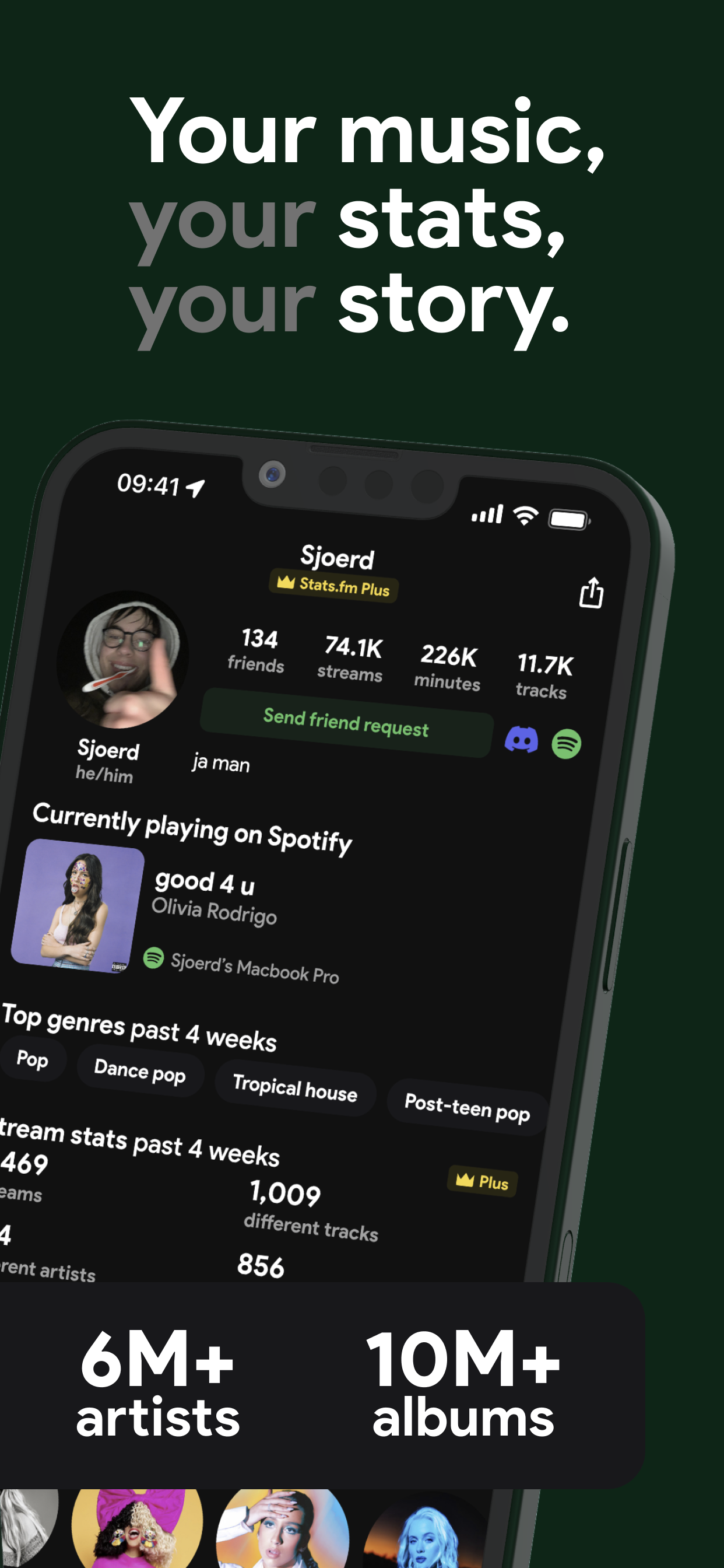 اسکرین شات 2 برنامه stats.fm for Spotify