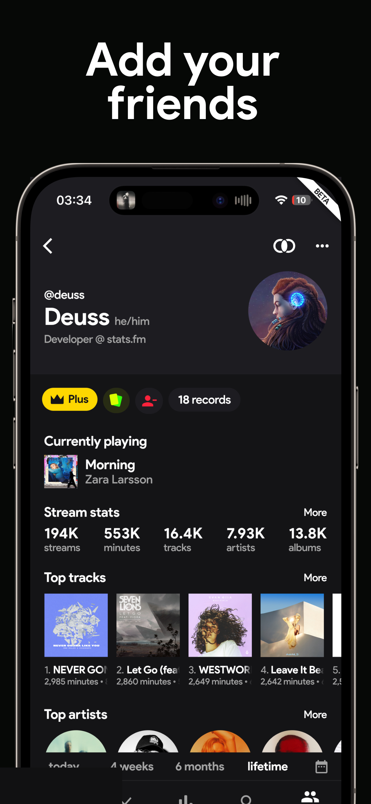 اسکرین شات 5 برنامه stats.fm for Spotify