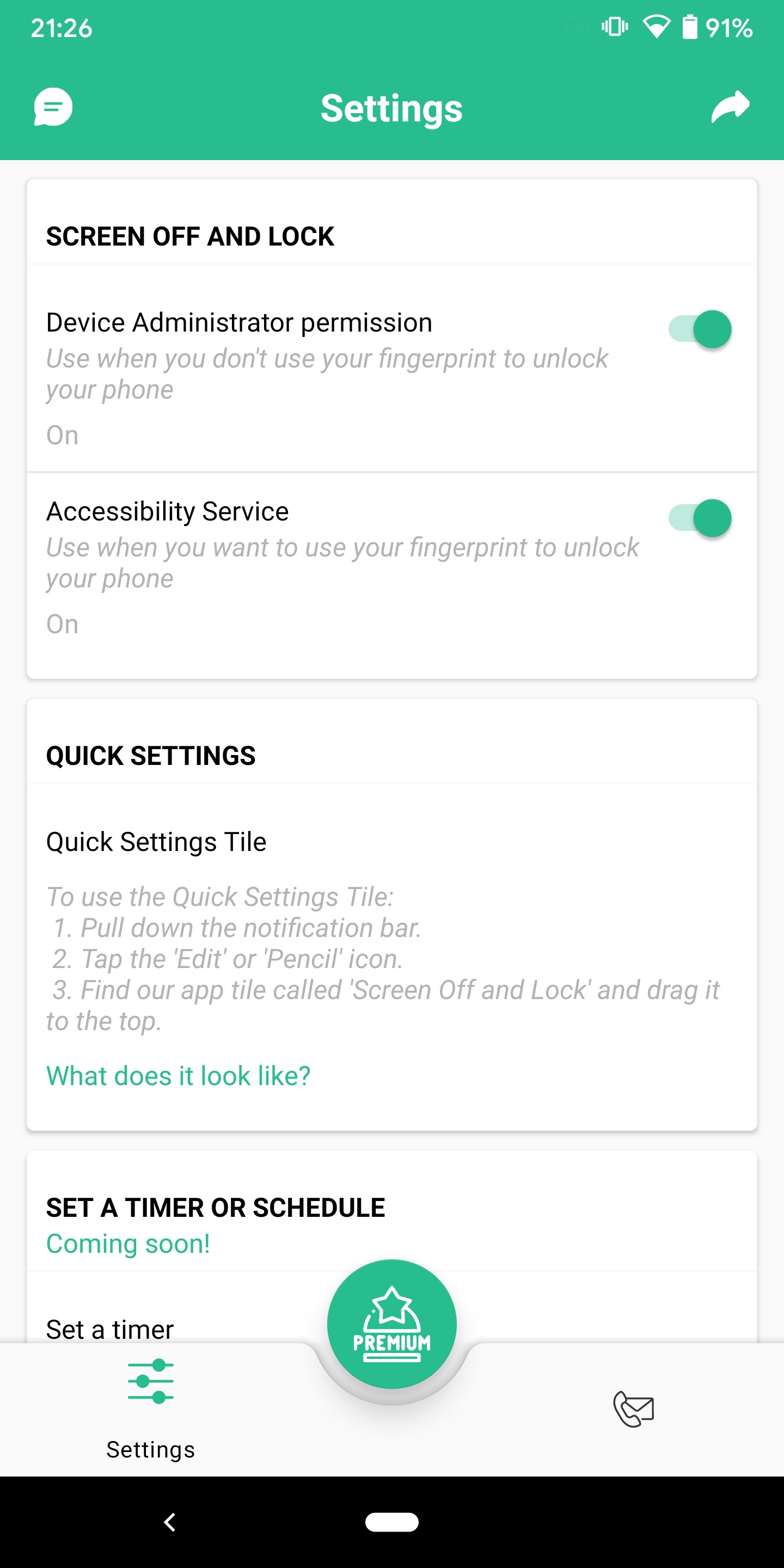 اسکرین شات 3 برنامه Screen Off and Lock