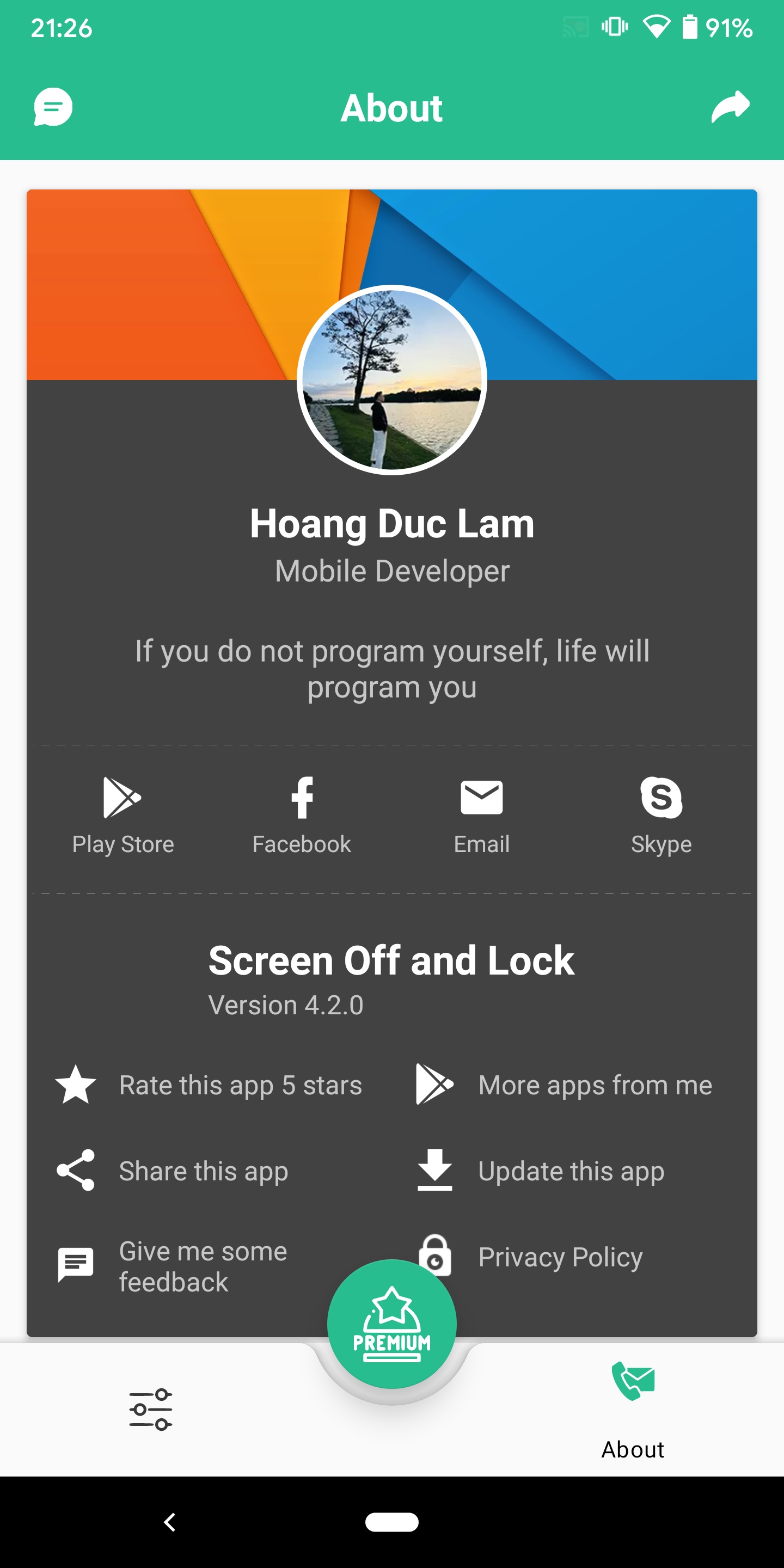 اسکرین شات 4 برنامه Screen Off and Lock