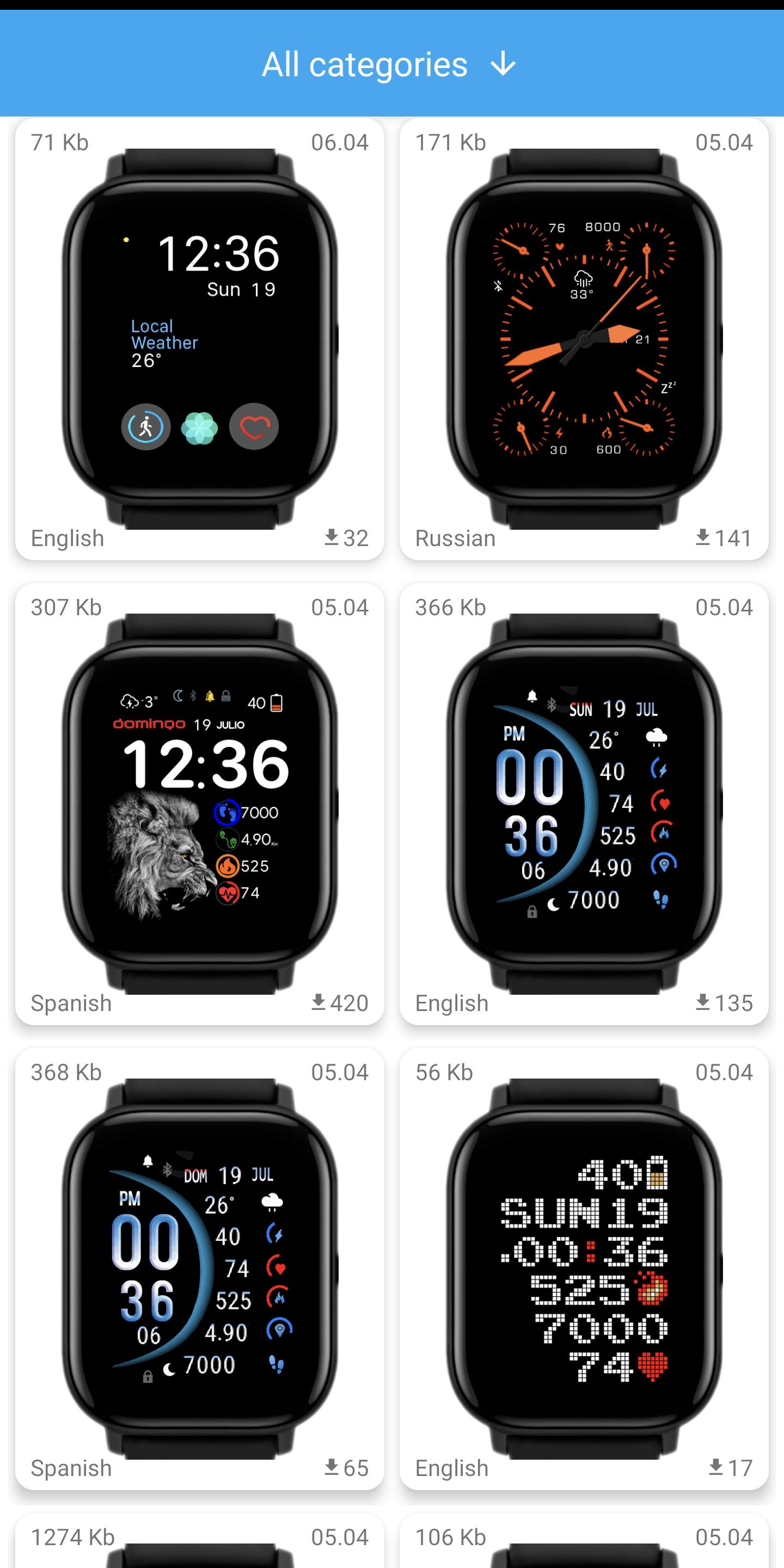 اسکرین شات برنامه Amazfit GTS WatchFaces 1