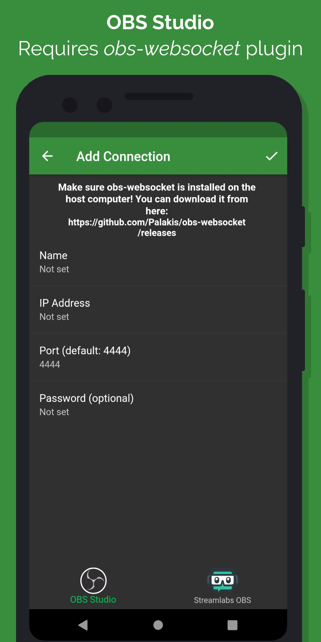 اسکرین شات برنامه StreamCtrl - Remote for OBS 5