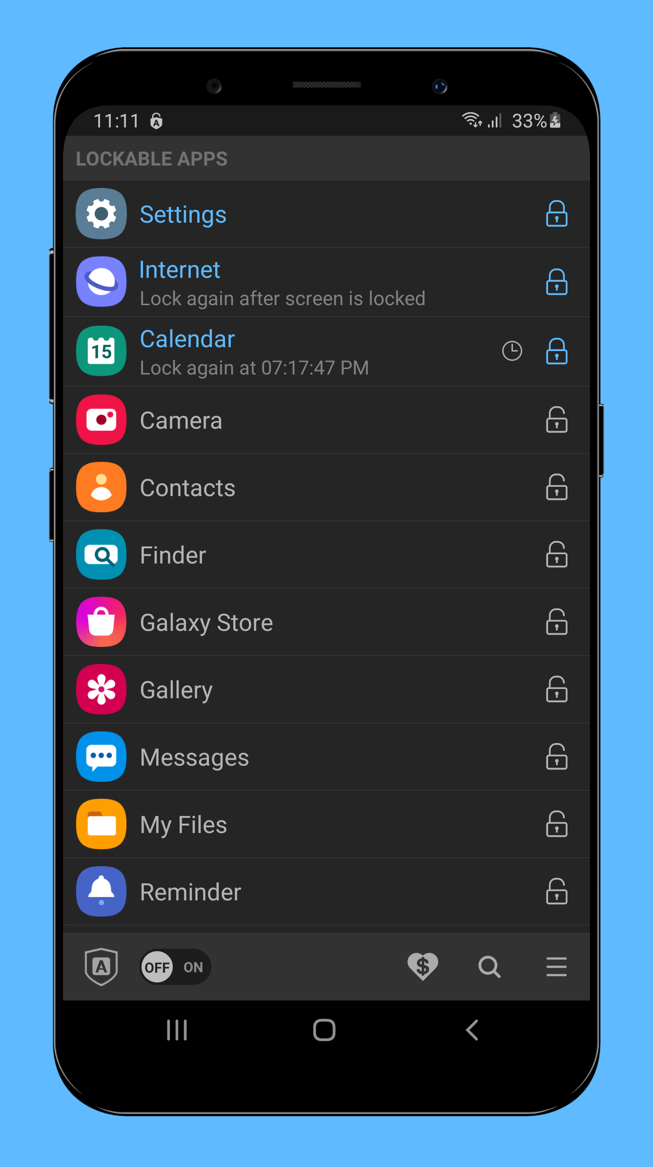 اسکرین شات 2 برنامه App Locker - Protect apps