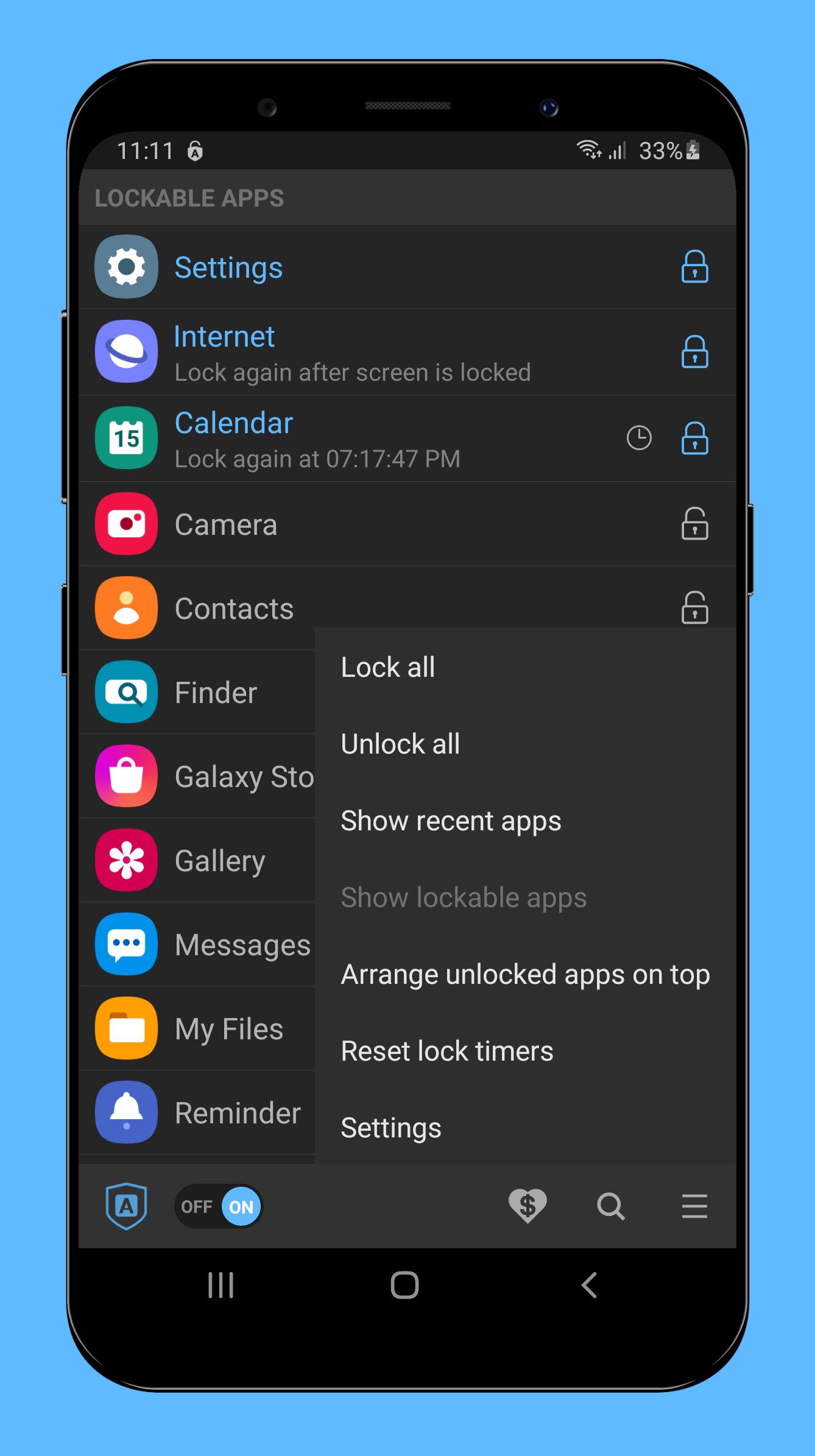 اسکرین شات 3 برنامه App Locker - Protect apps