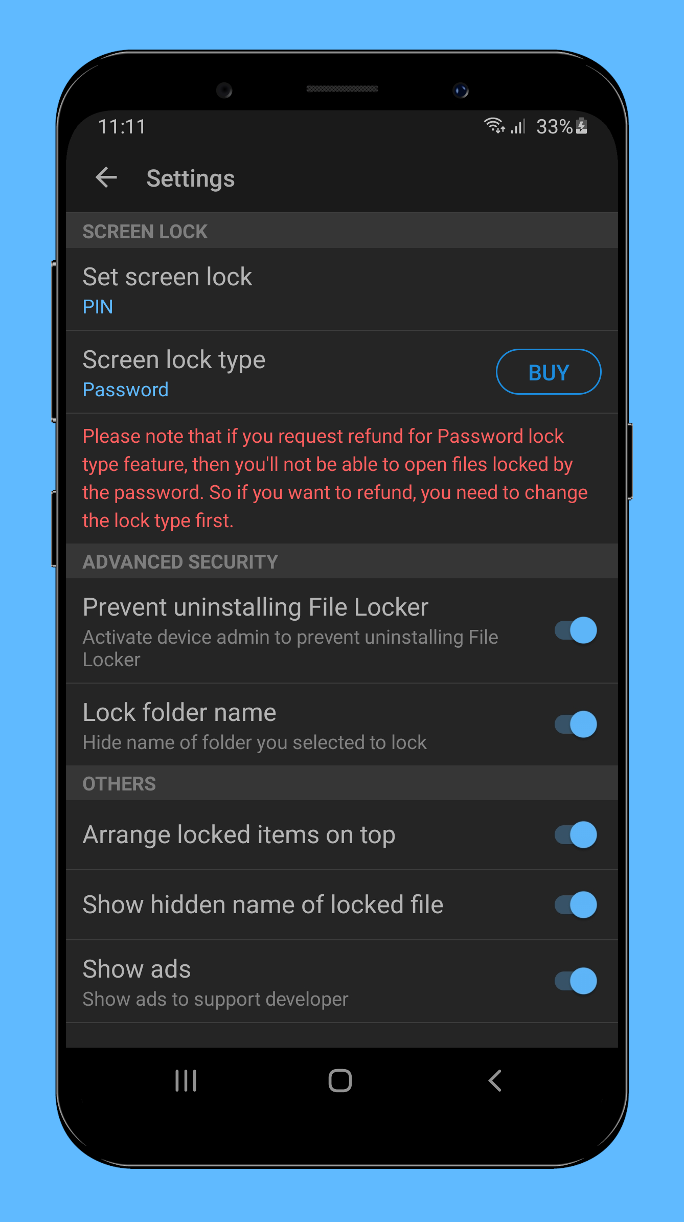 اسکرین شات 6 برنامه File Locker - Protect files