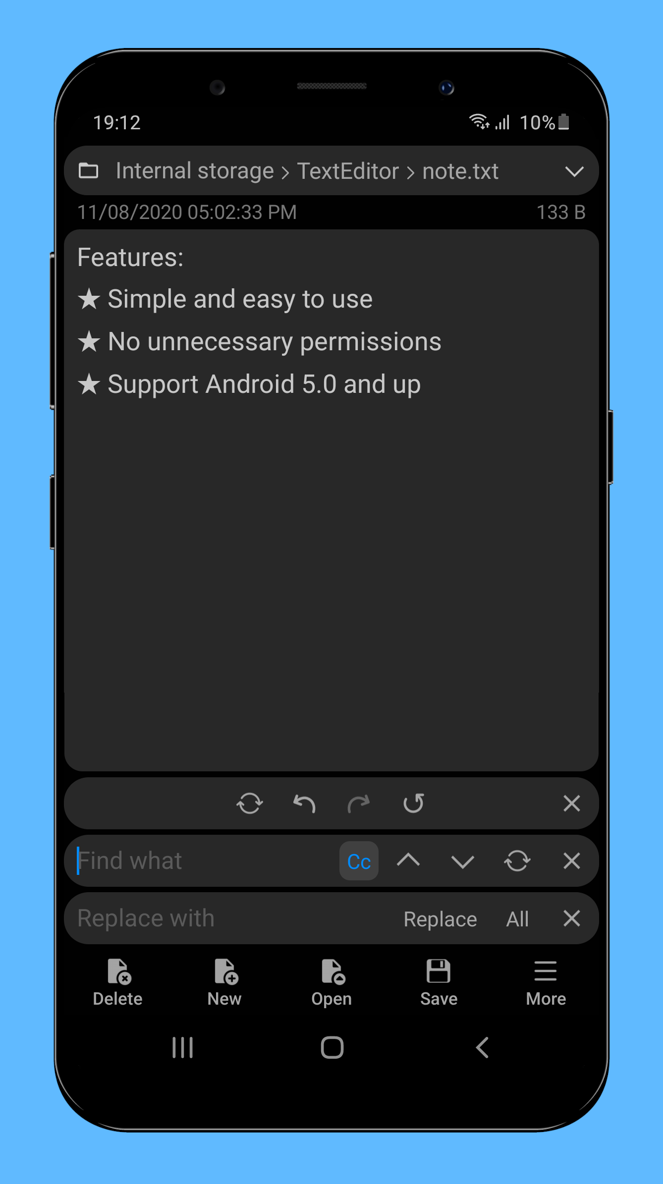 اسکرین شات 3 برنامه Text Editor - Plain Notepad