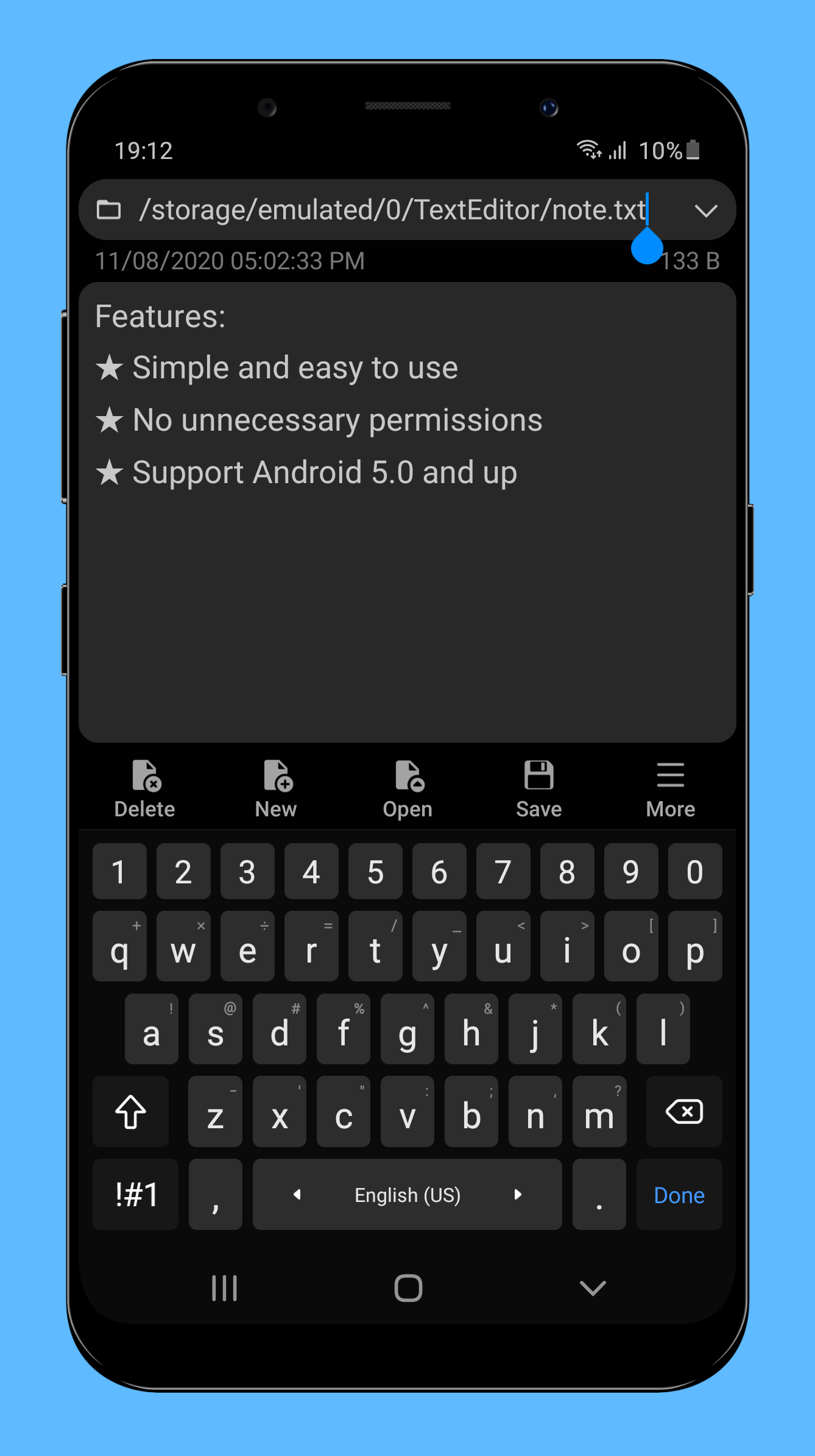 اسکرین شات 5 برنامه Text Editor - Plain Notepad