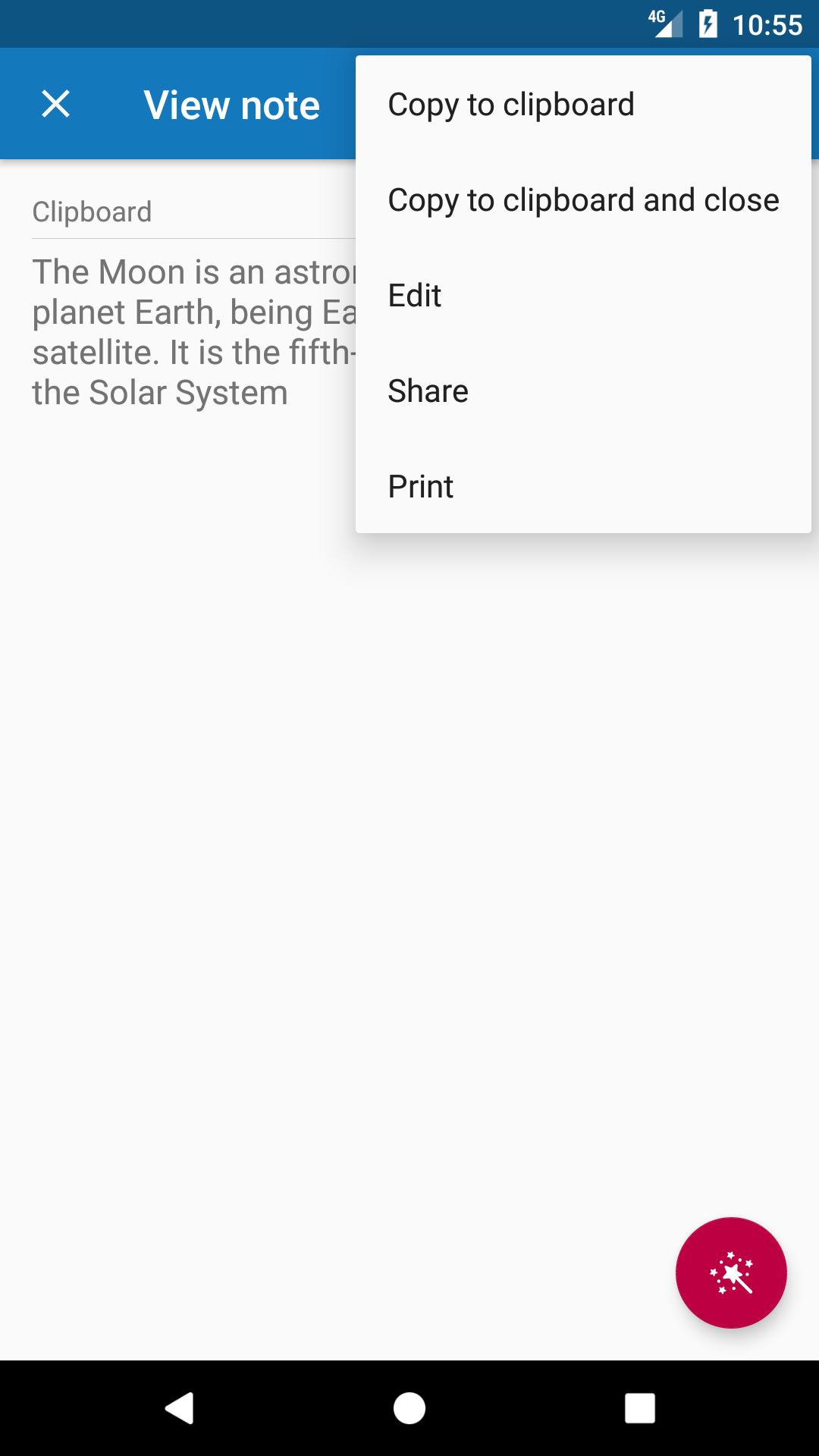 اسکرین شات برنامه Clipboard Manager 2