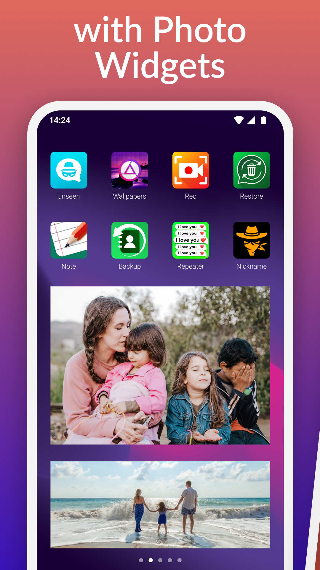 اسکرین شات 2 برنامه Photo Widget