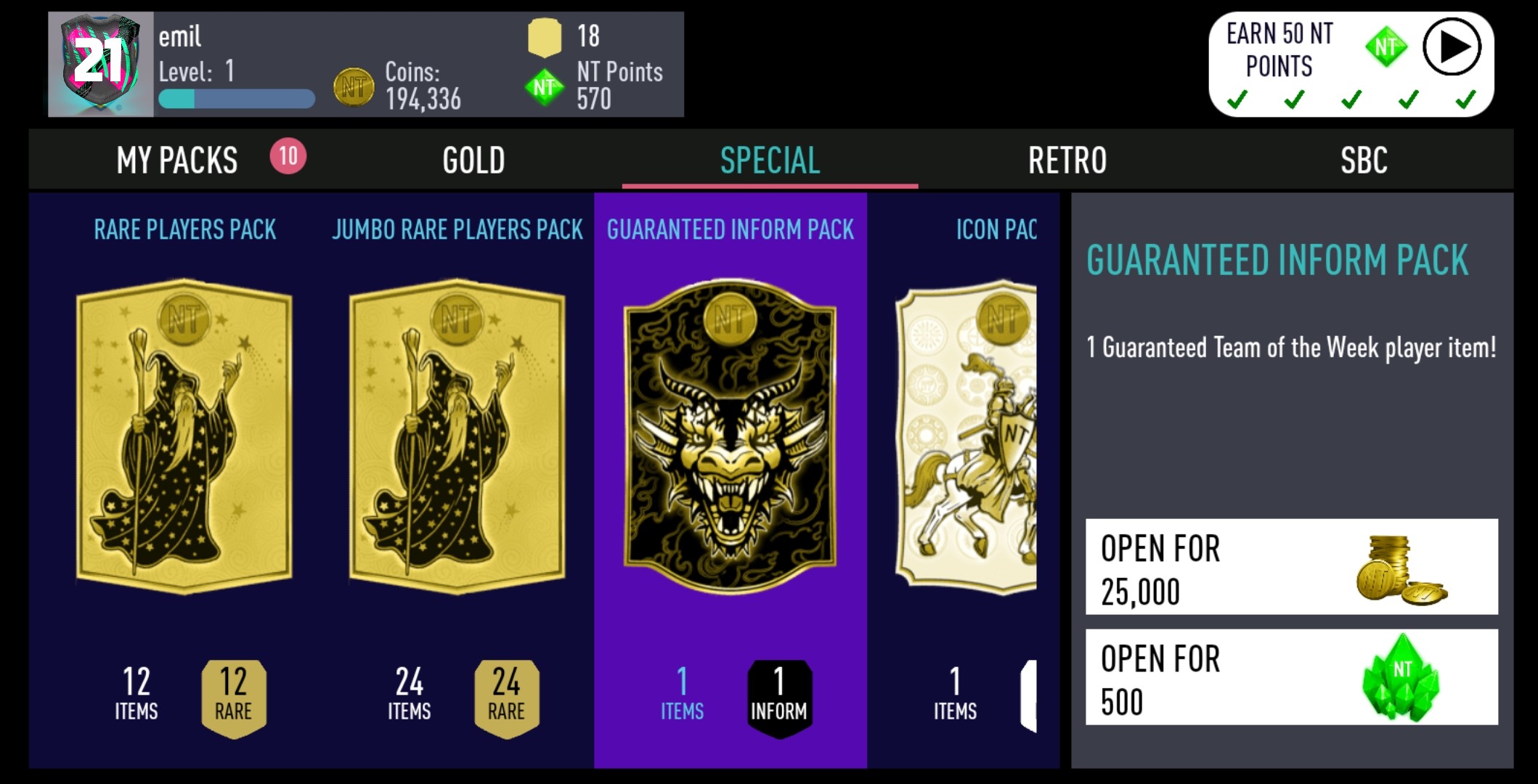 اسکرین شات 1 بازی NT 21 Draft + Pack Opener