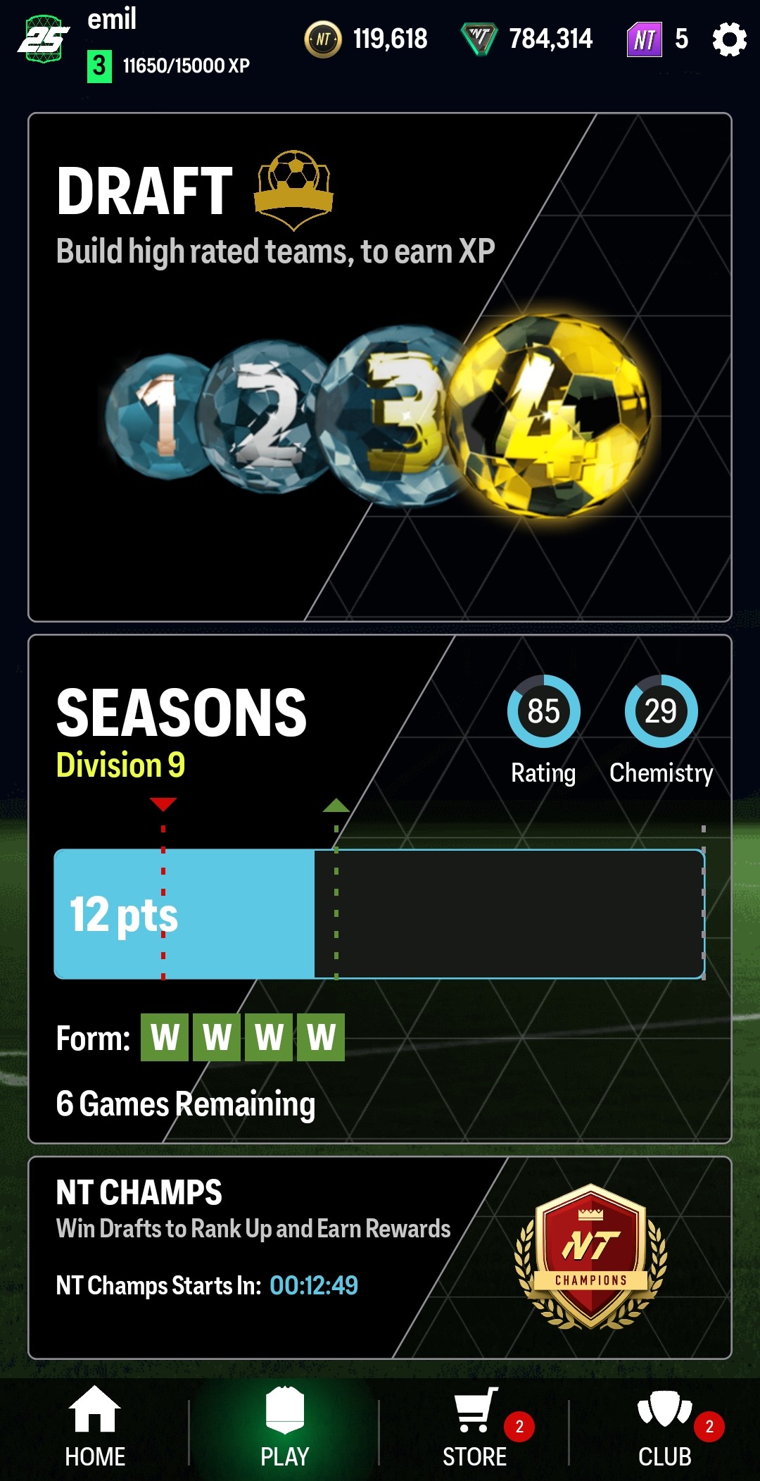 اسکرین شات 2 بازی NT FUT 25 Draft + Pack Opener