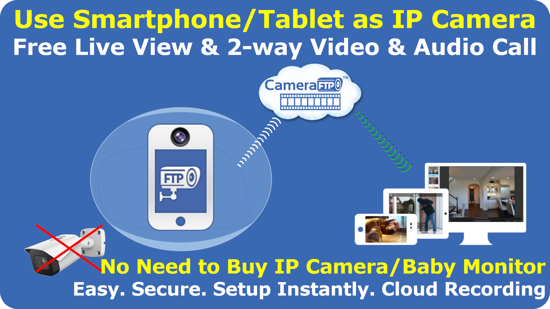 اسکرین شات 1 برنامه Mobile Security Camera (FTP)