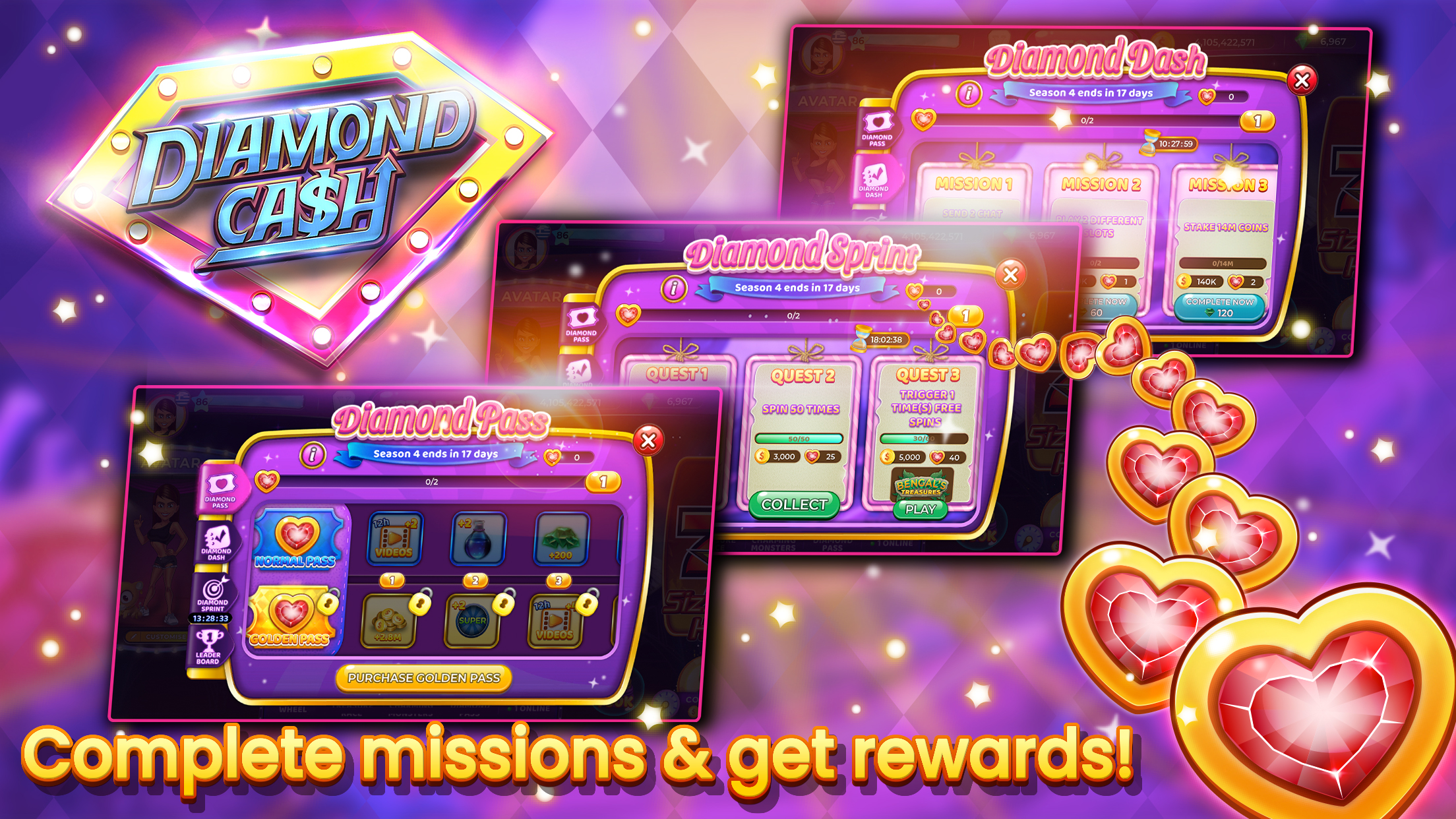 اسکرین شات 8 بازی Diamond Cash Slots Casino