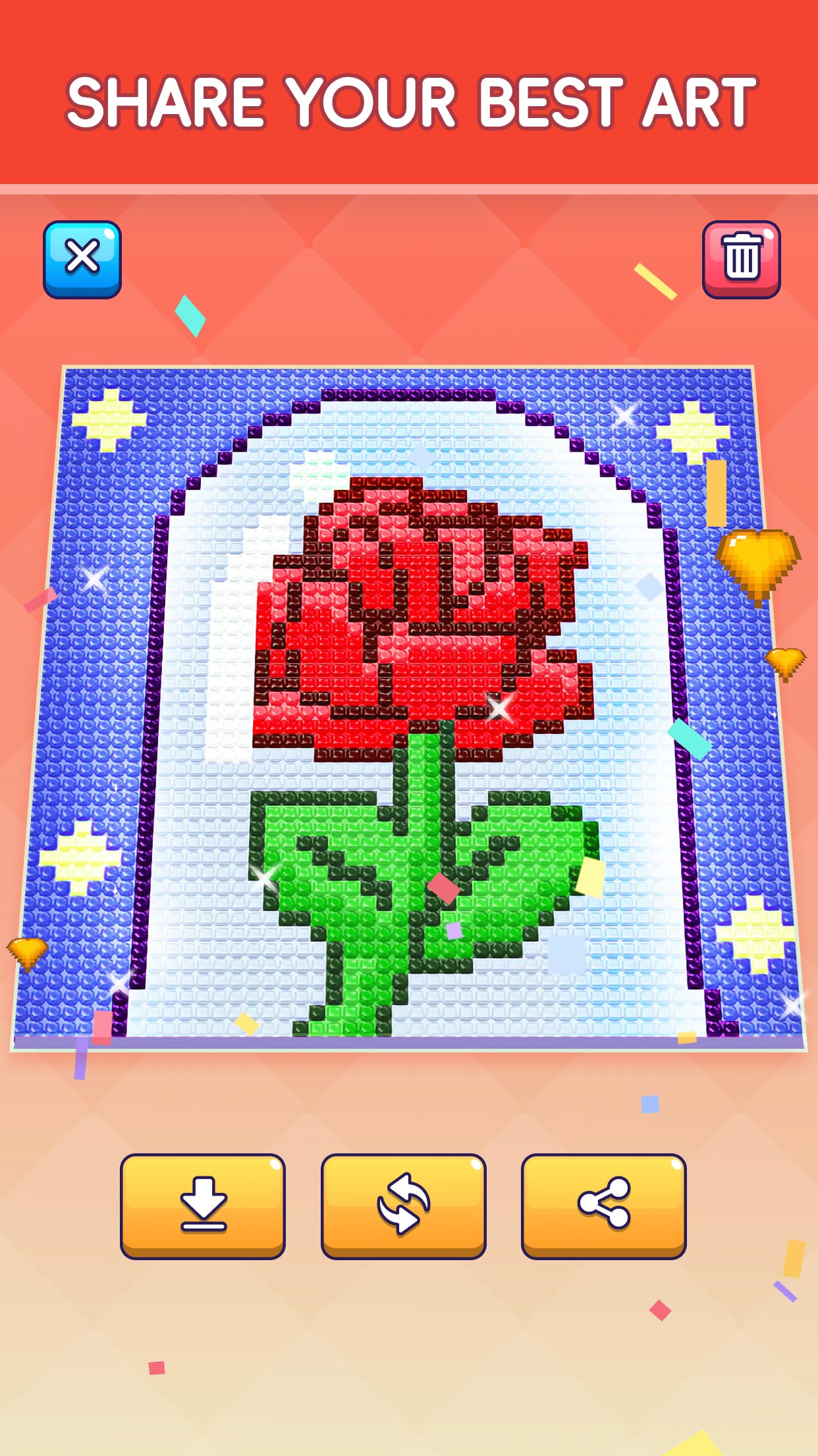 اسکرین شات 6 بازی Diamond Art ASMR Coloring Book