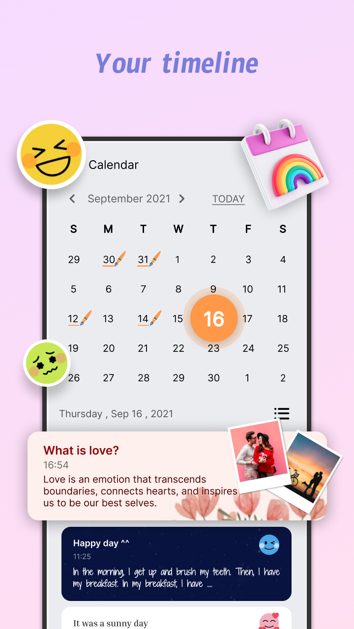 اسکرین شات 7 برنامه My Diary - journal diary