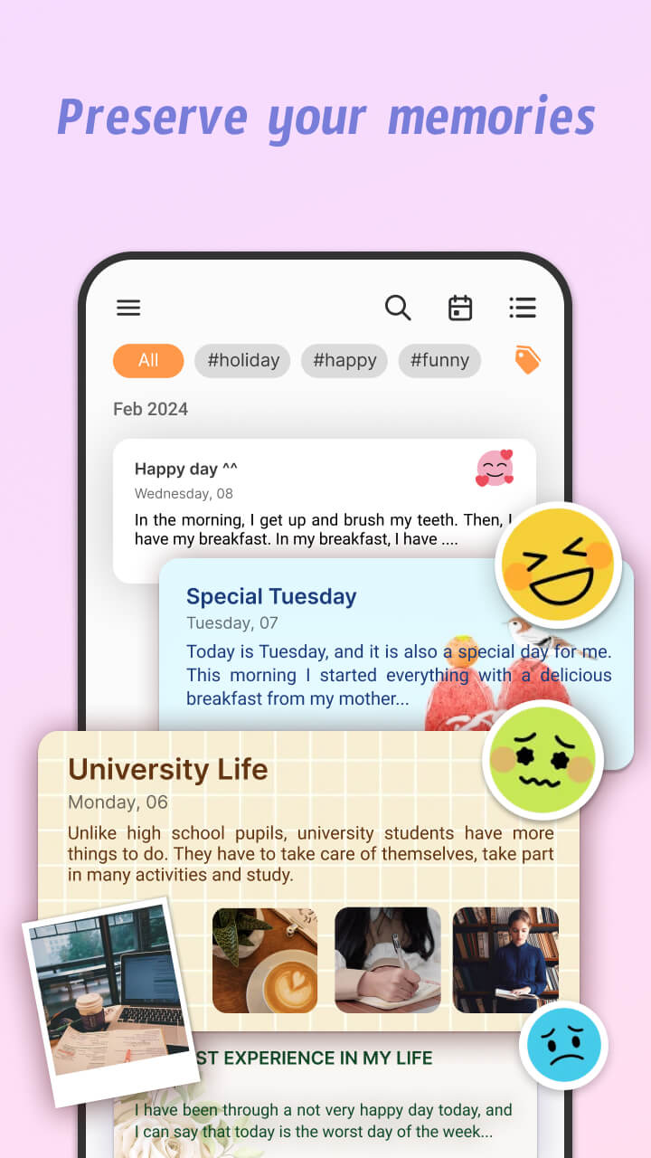 اسکرین شات 5 برنامه My Diary - journal diary