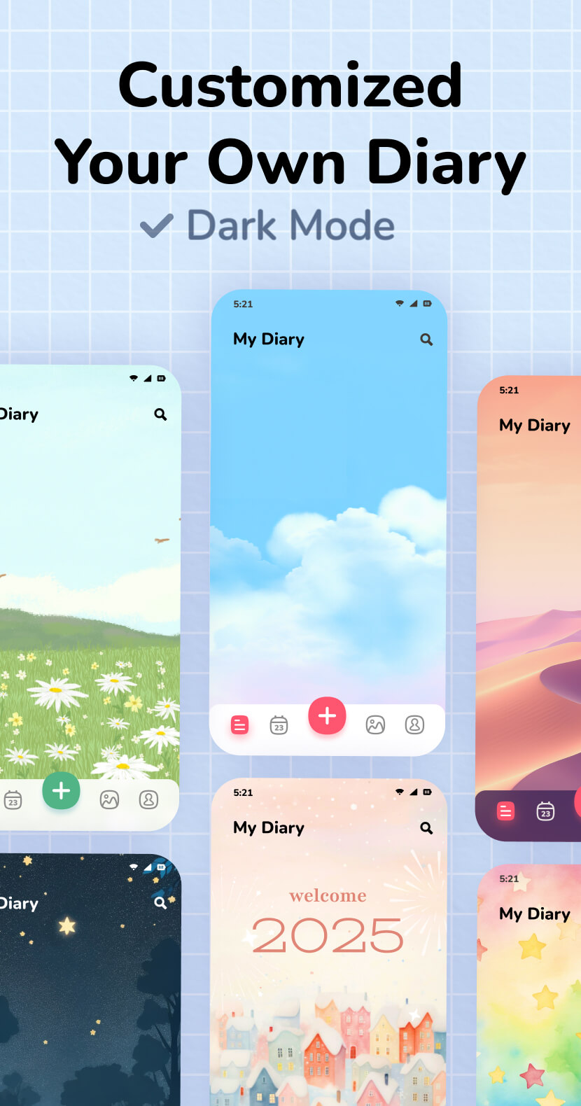 اسکرین شات 3 برنامه Diary with Lock: Diary Journal