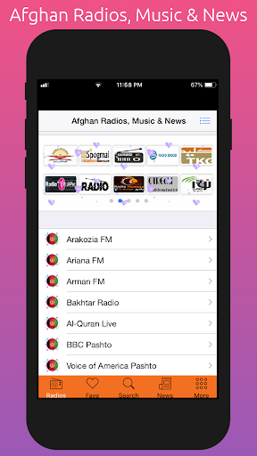 اسکرین شات 4 برنامه Afghan All Live Radios, Music, News & Media Online