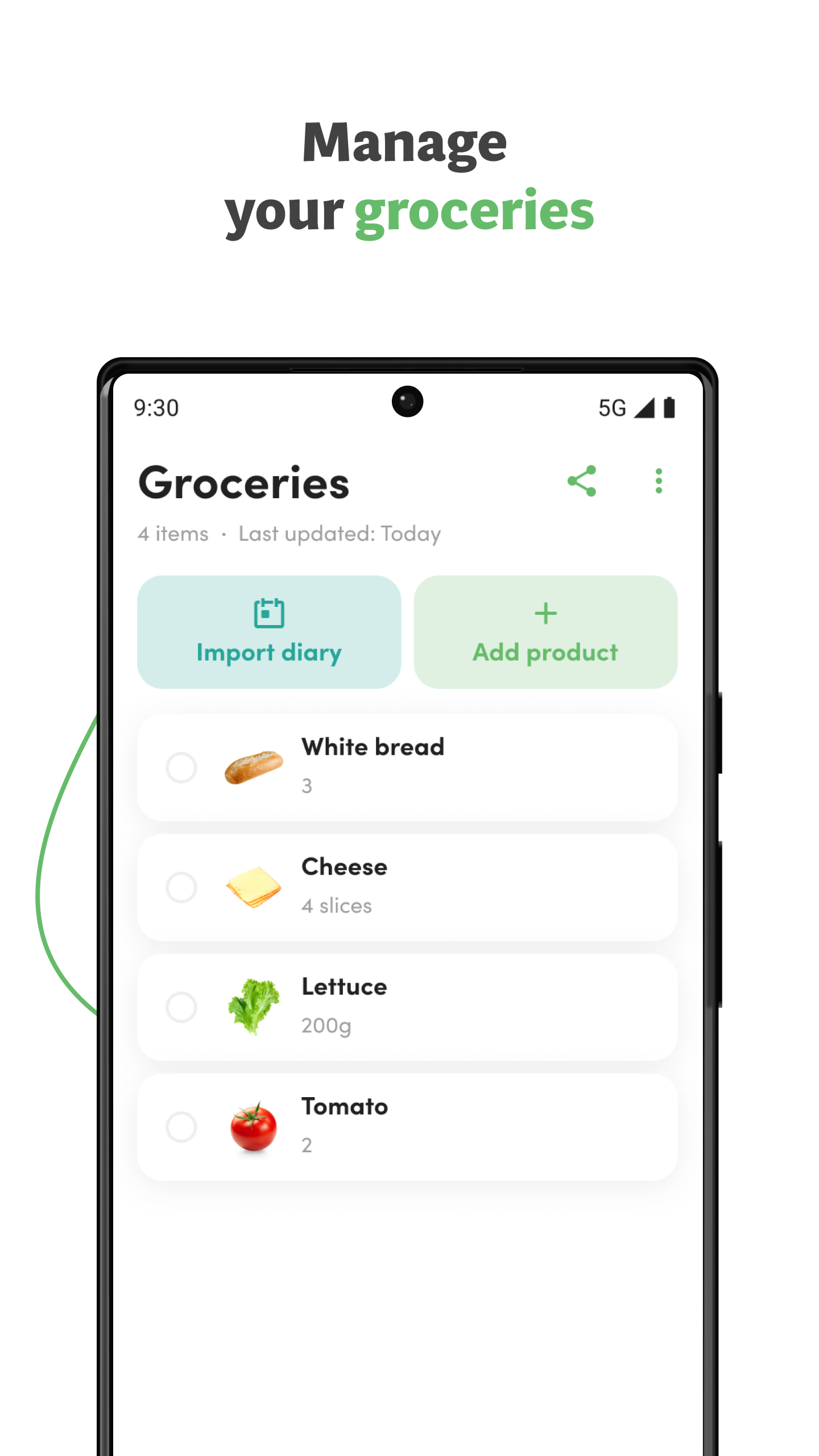 اسکرین شات 8 برنامه Calorie, Carb & Fat Counter