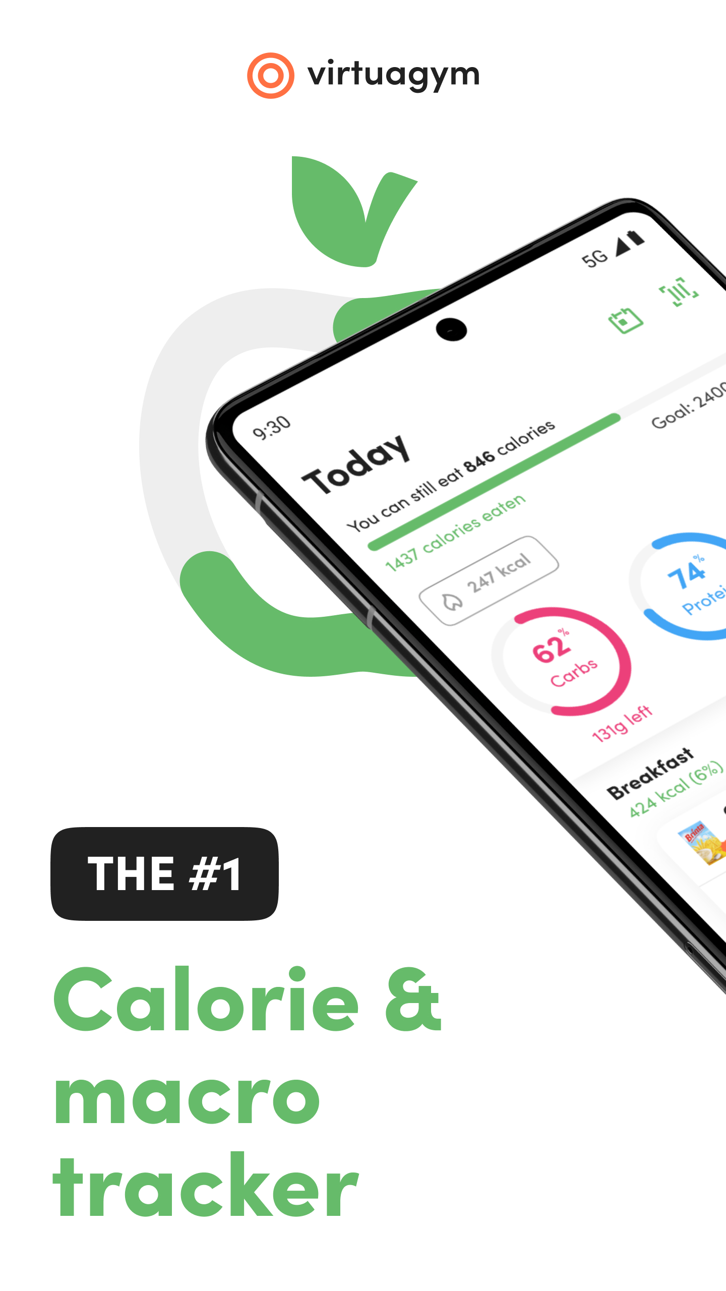 اسکرین شات 1 برنامه Calorie, Carb & Fat Counter