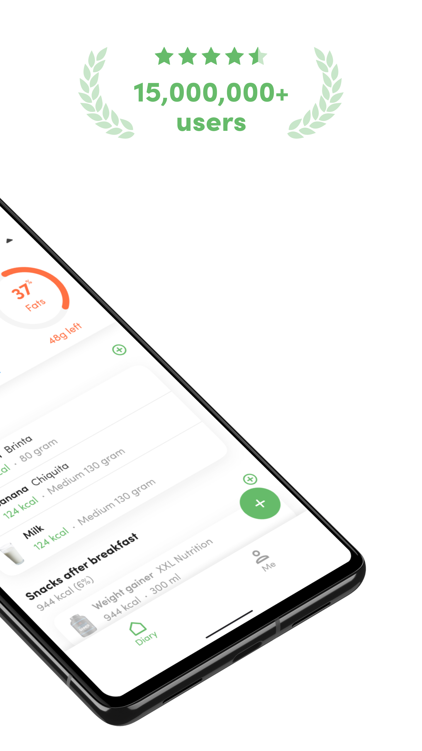 اسکرین شات 2 برنامه Calorie, Carb & Fat Counter