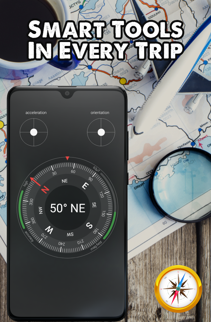 اسکرین شات 7 برنامه Pro Compass - Easy Compass
