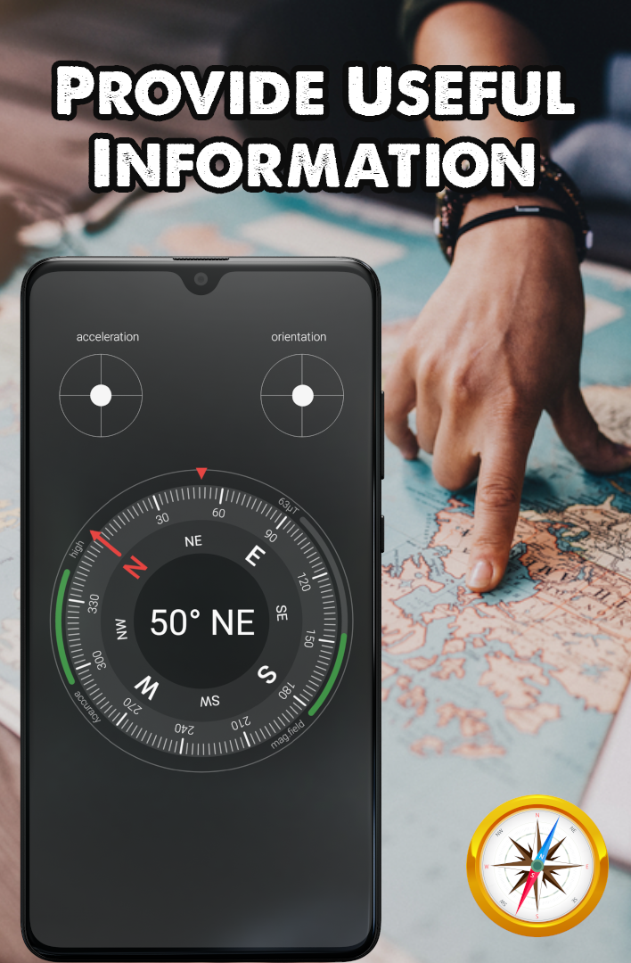 اسکرین شات 3 برنامه Pro Compass - Easy Compass