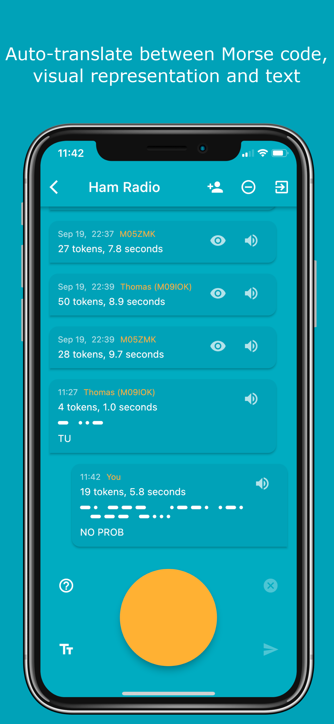 اسکرین شات 5 برنامه Morse Chat: Talk in Morse Code