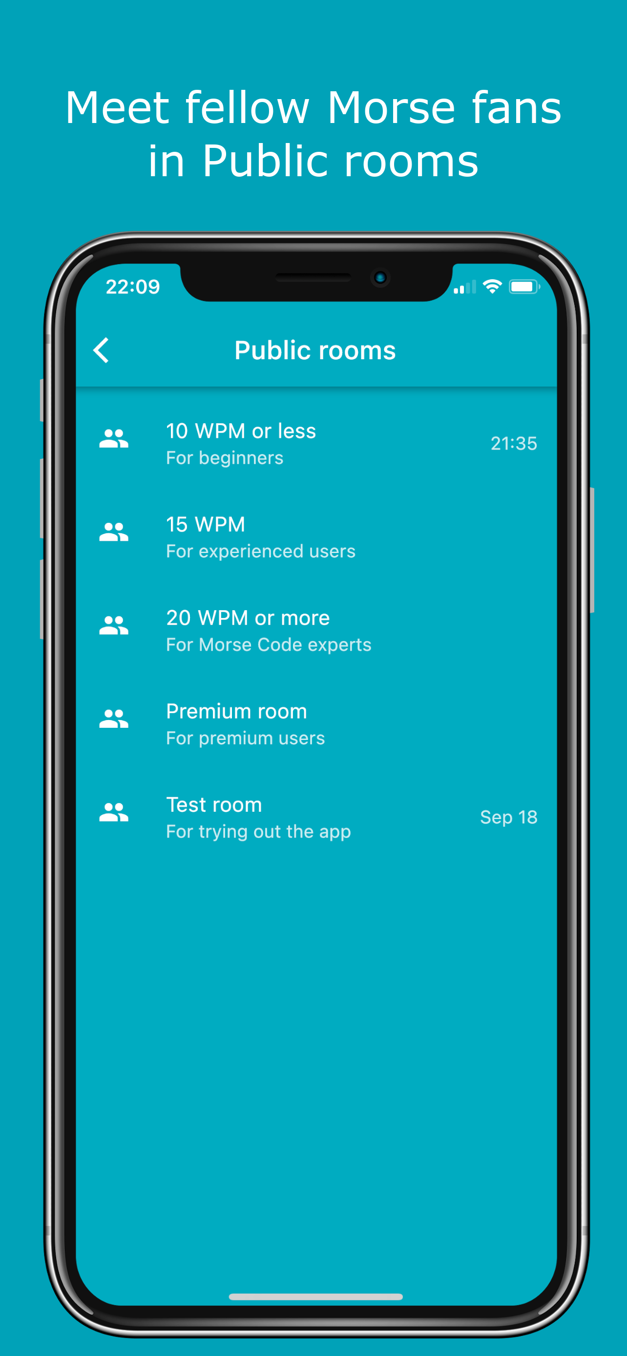اسکرین شات 2 برنامه Morse Chat: Talk in Morse Code