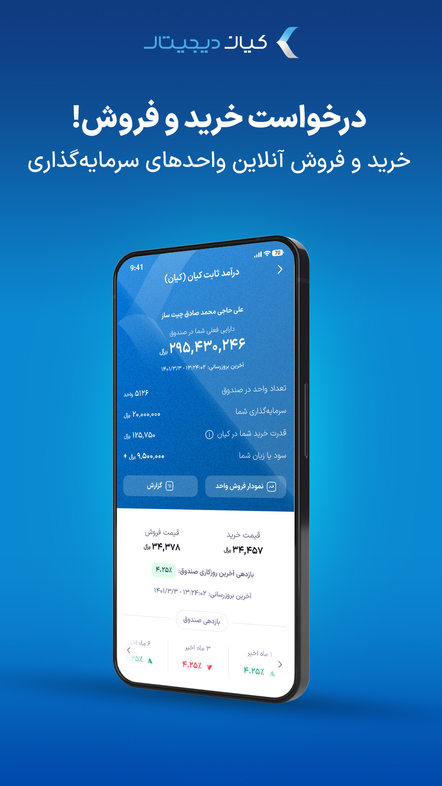 اسکرین شات 3 برنامه کیان دیجیتال | سرمایه‌گذاری آنلاین