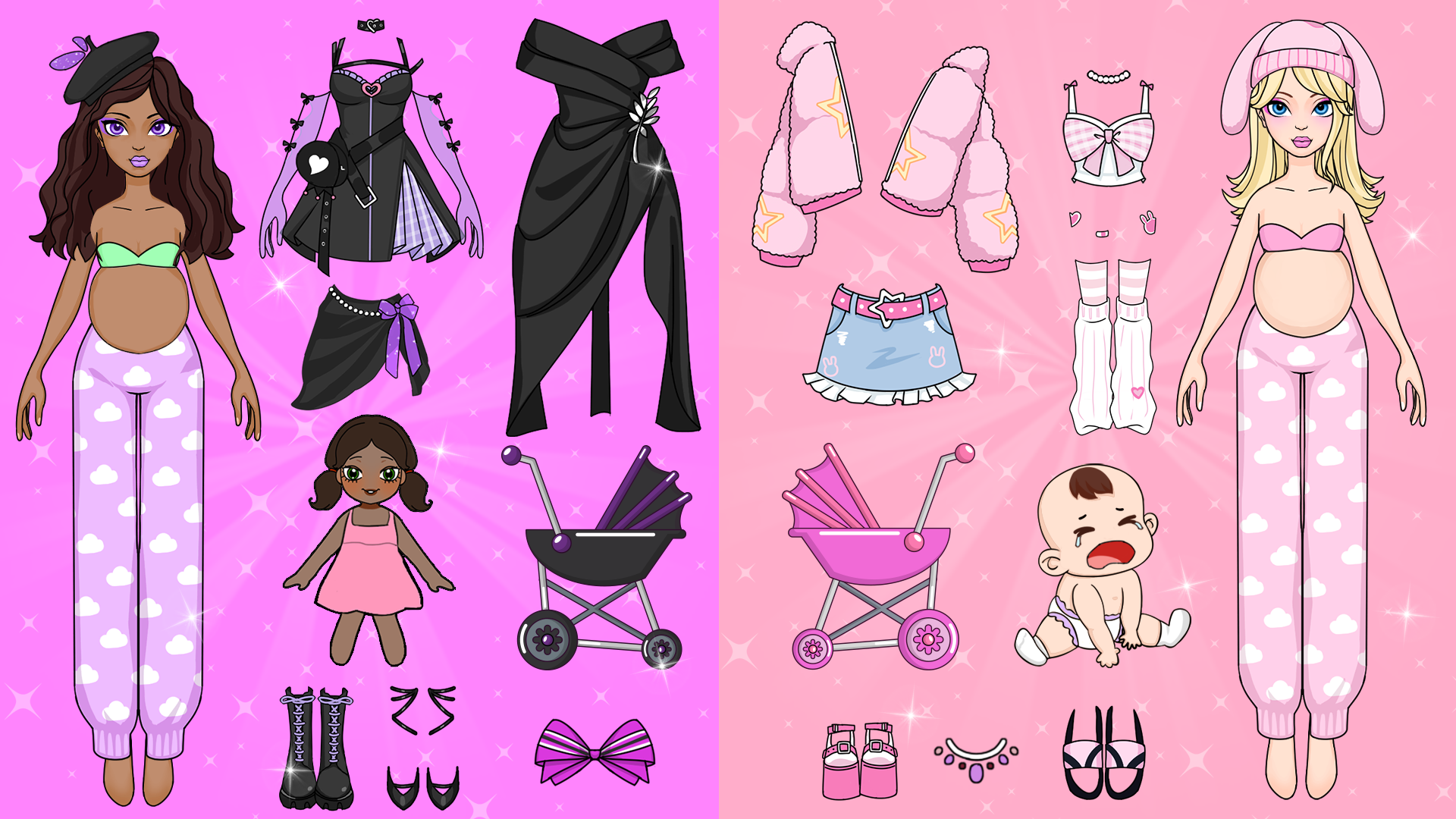 اسکرین شات 2 بازی Magic Paper Dolls: Dress Games