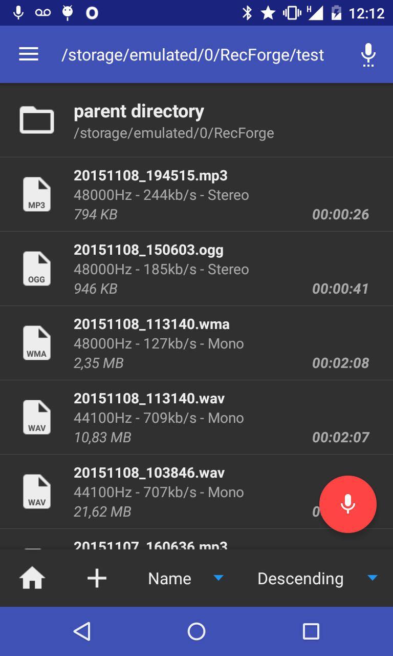 اسکرین شات 6 برنامه RecForge II - Audio Recorder